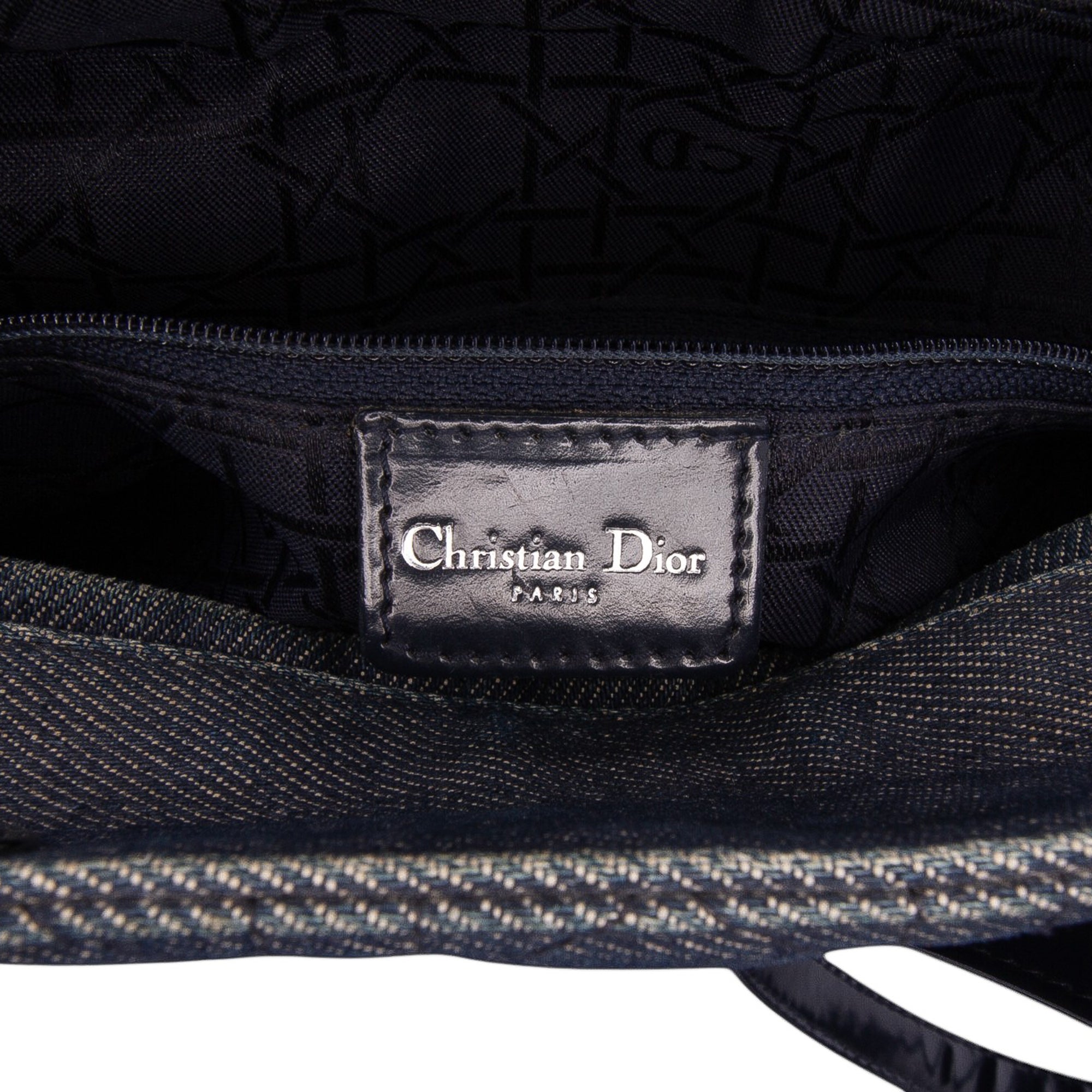 Dior Large Denim Cannage Lady Dior