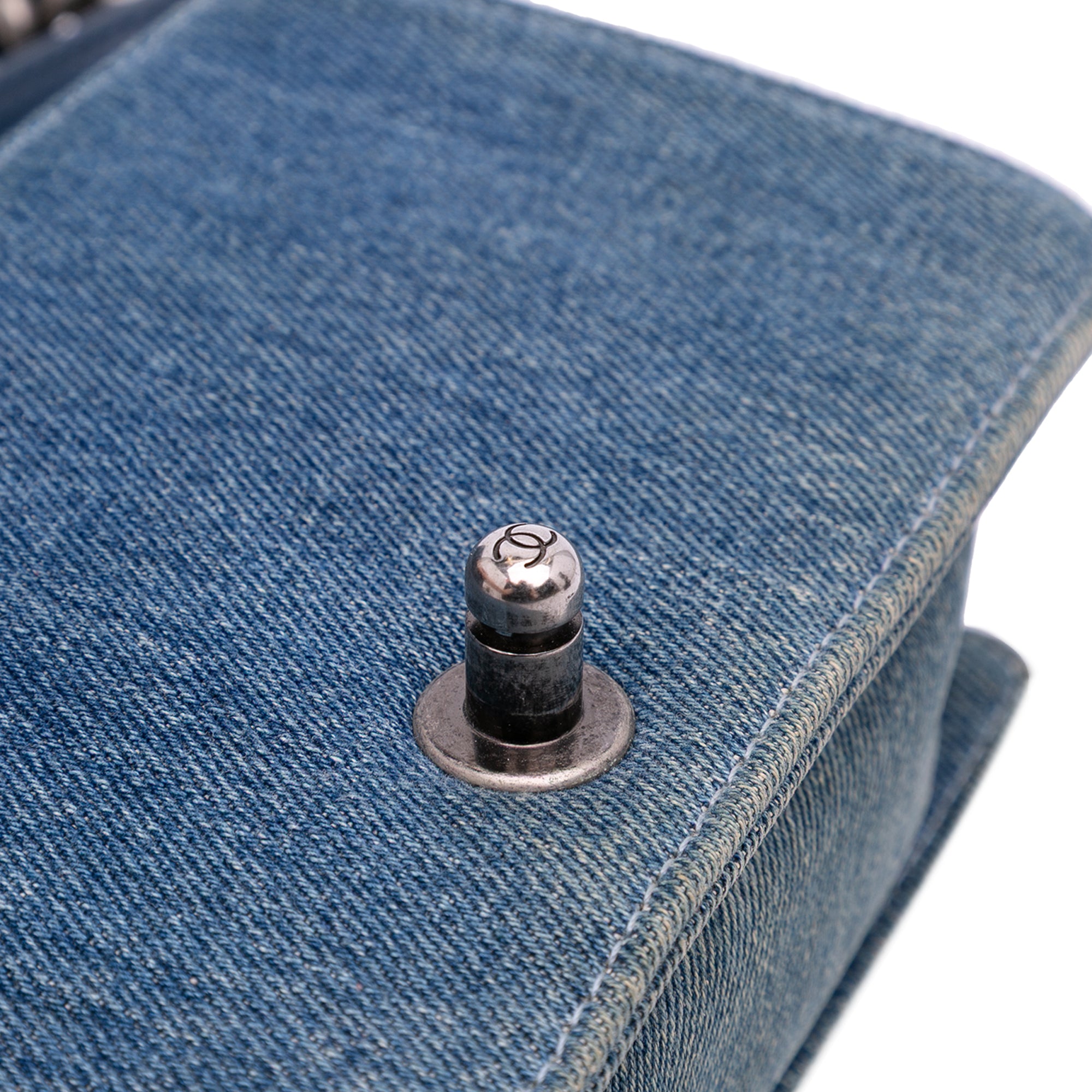 Small Quilted Denim Boy Flap