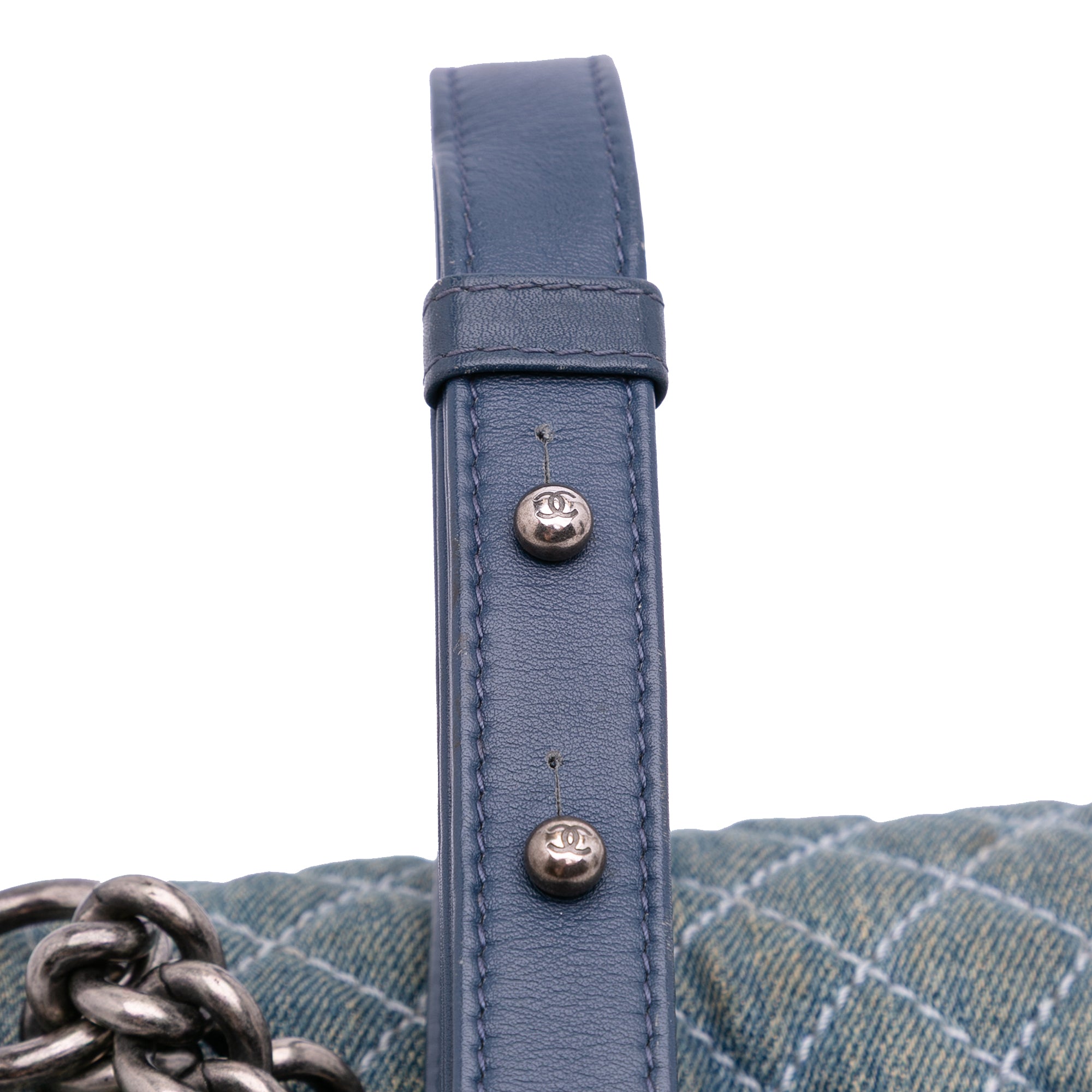 Small Quilted Denim Boy Flap