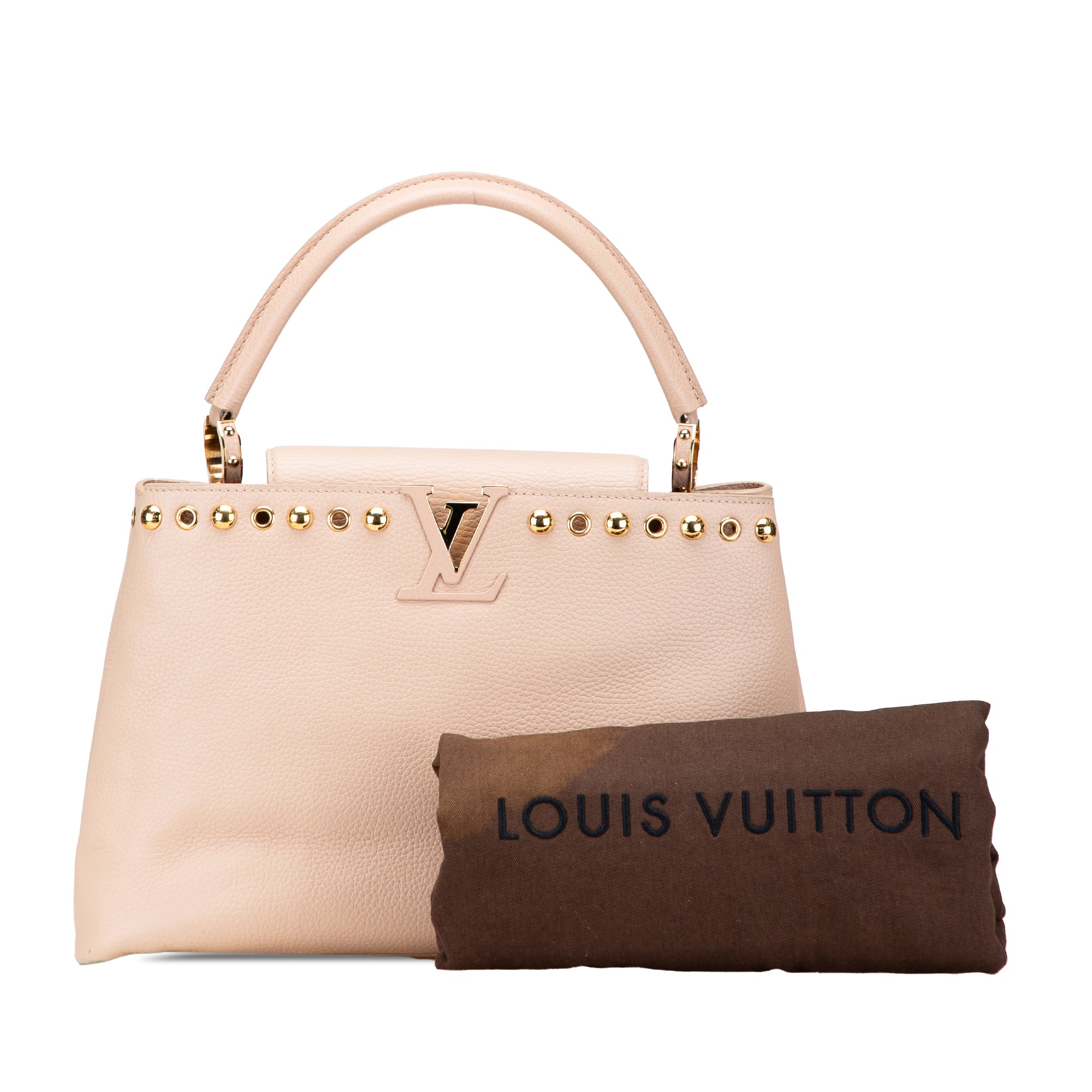Louis Vuitton Taurillon Studdy Capucines MM