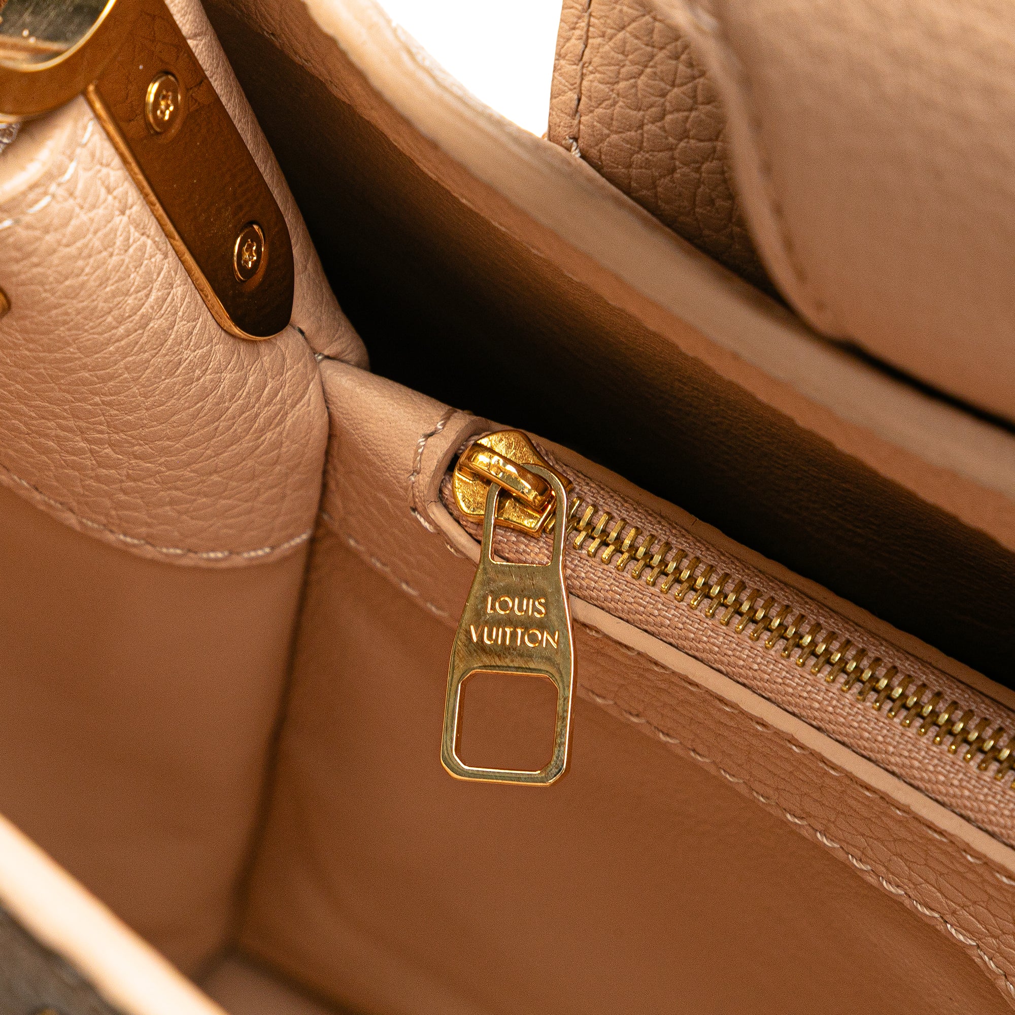 Louis Vuitton Taurillon Studdy Capucines MM