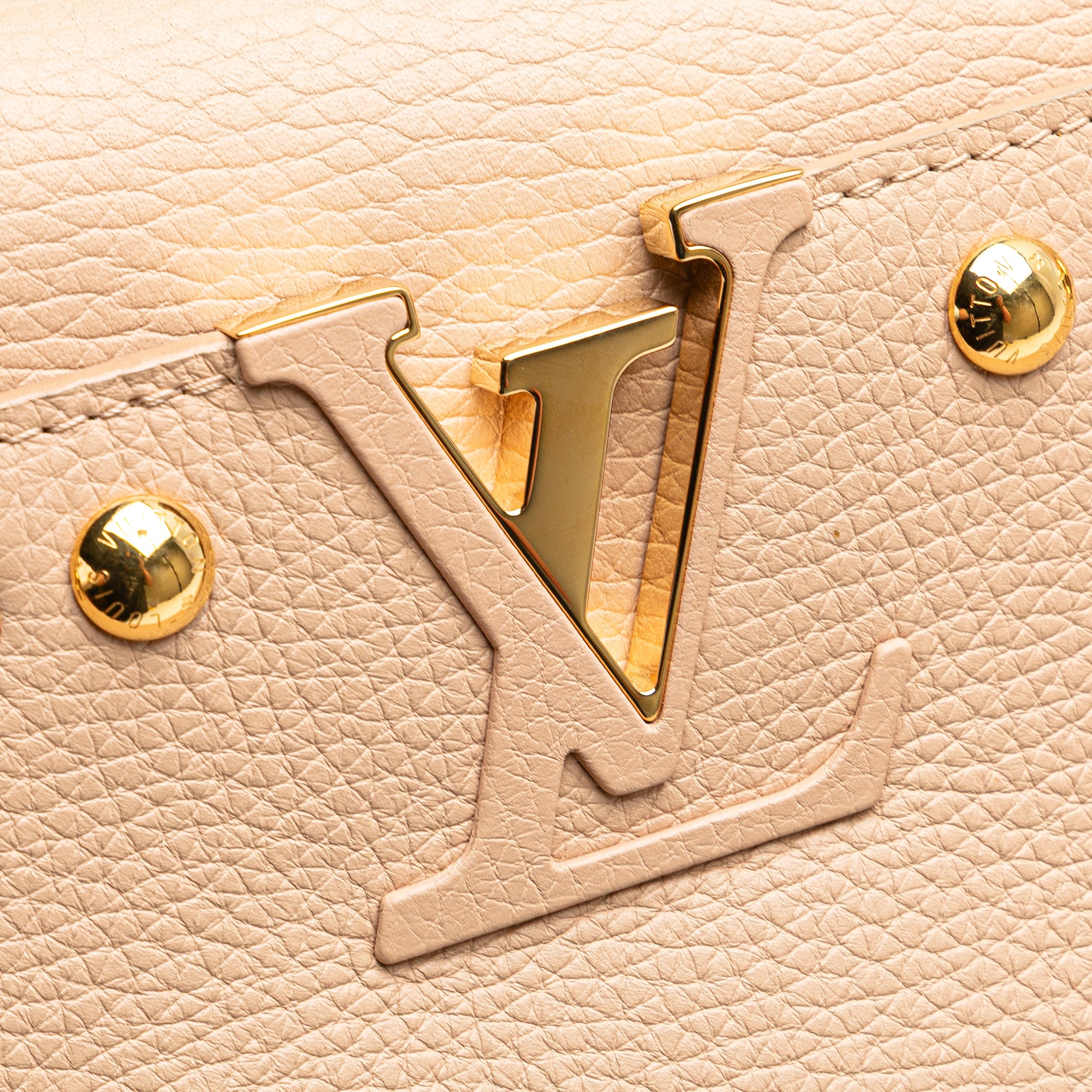 Louis Vuitton Taurillon Studdy Capucines MM