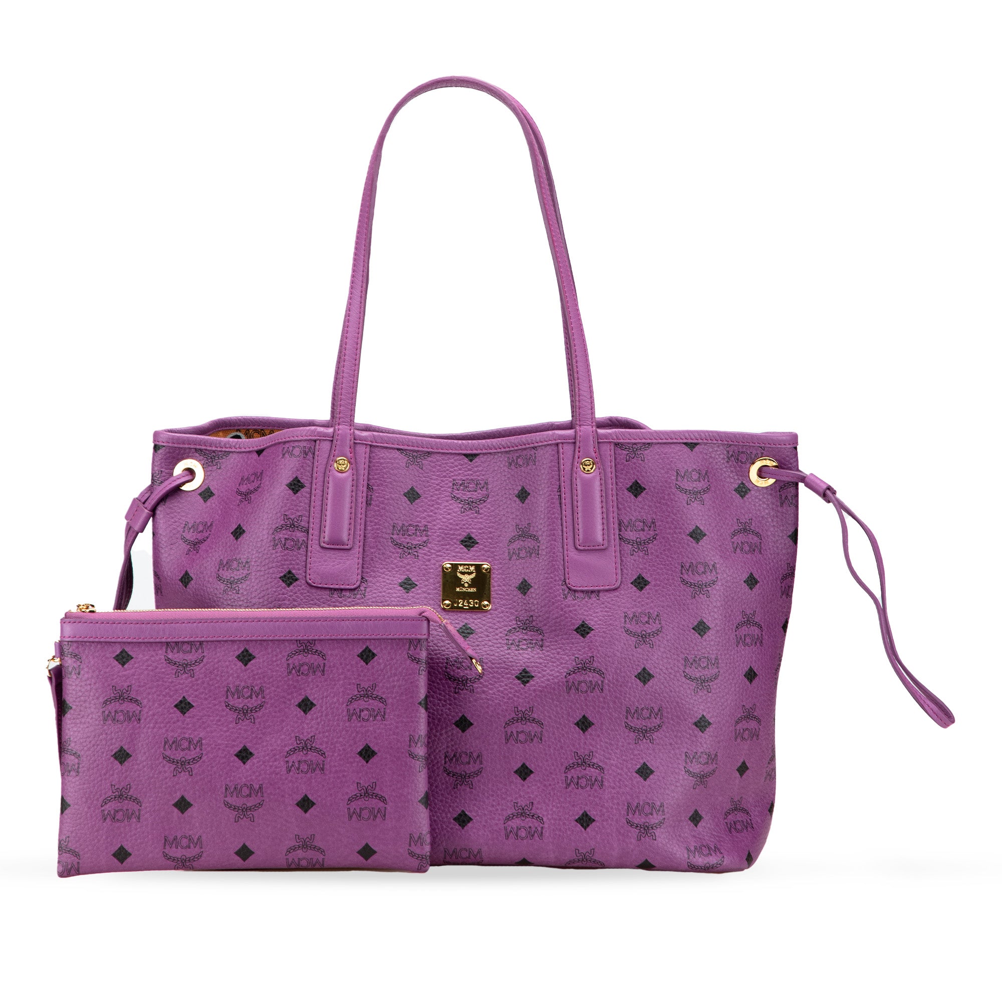 Medium Visetos Coasted Canvas Project Reversible Shopper Tote