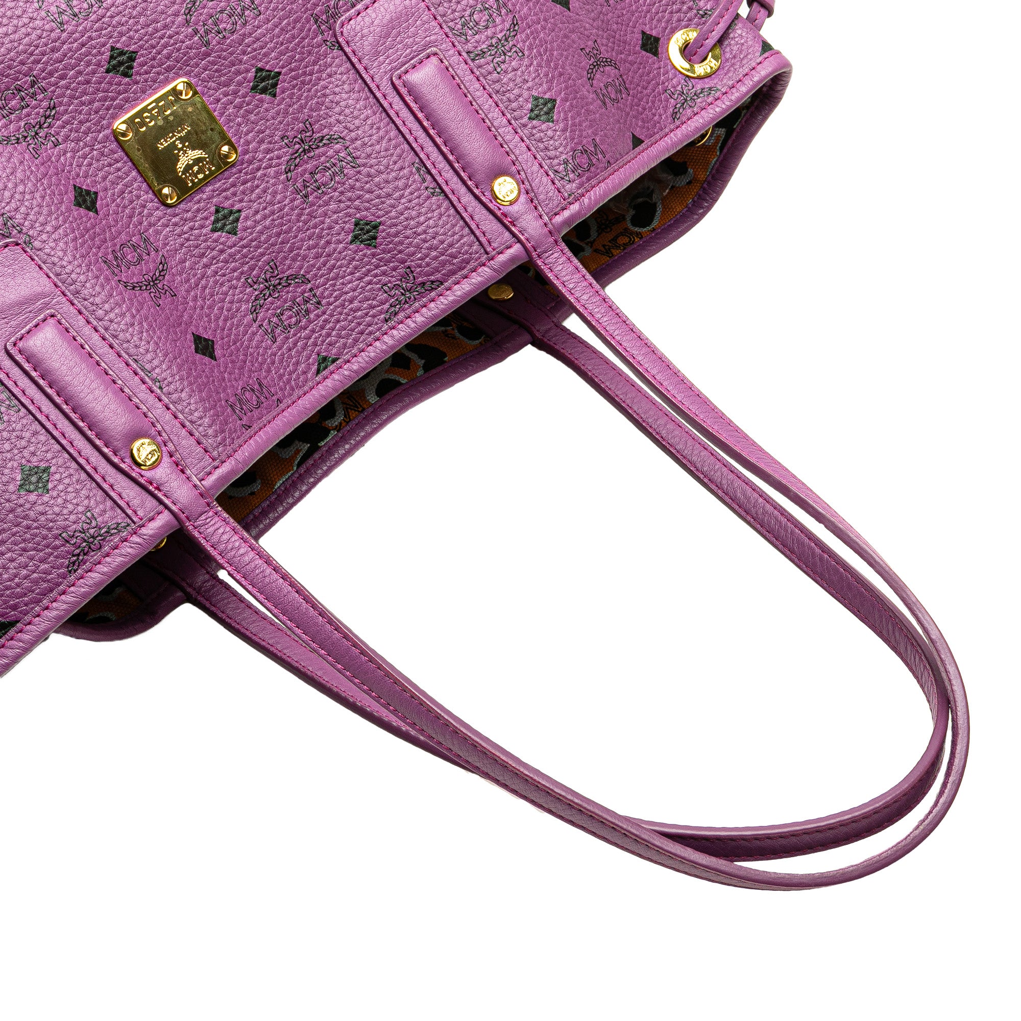 Medium Visetos Coasted Canvas Project Reversible Shopper Tote