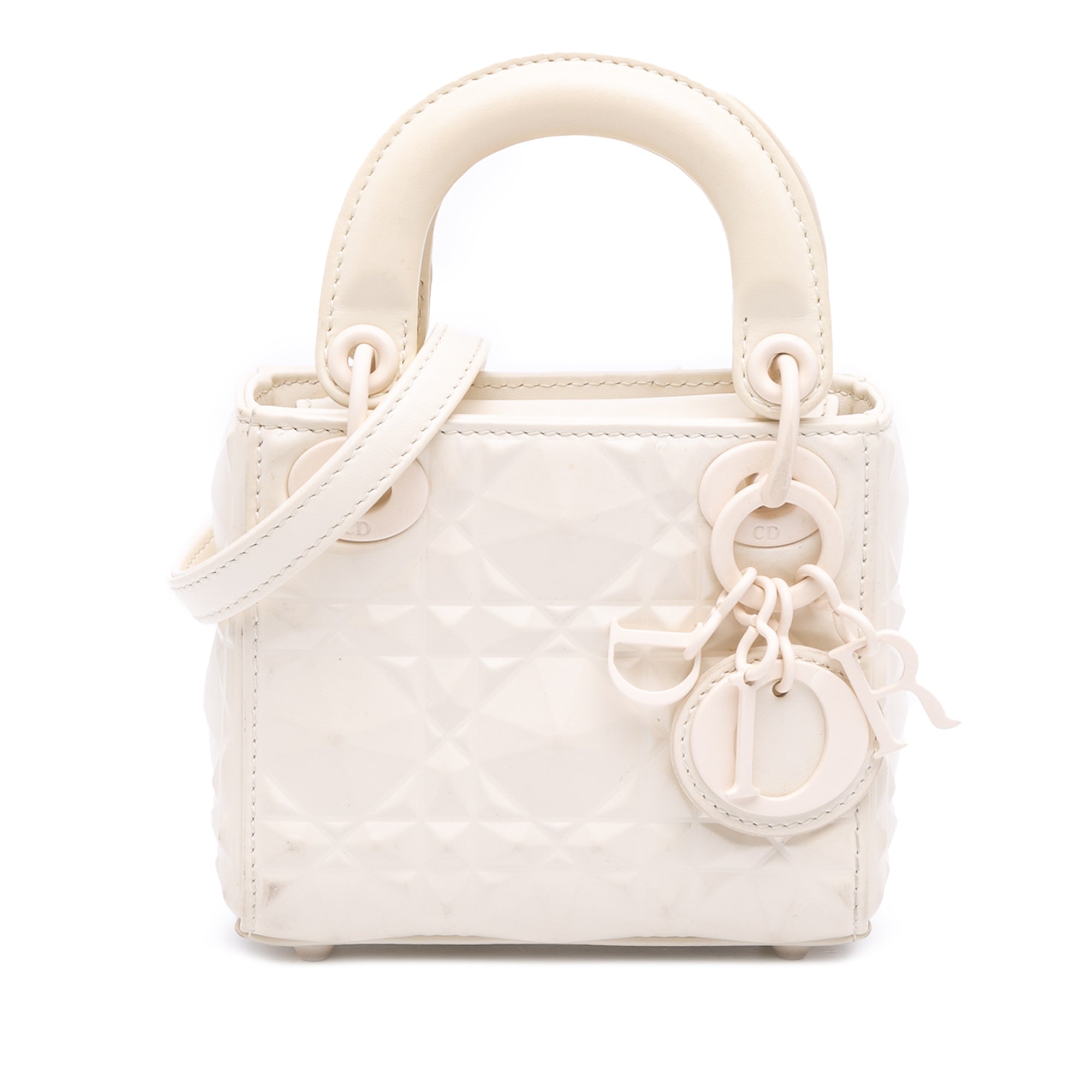 Dior Micro Ultra Matte Calfskin Cannage Diamond Motif Lady Dior