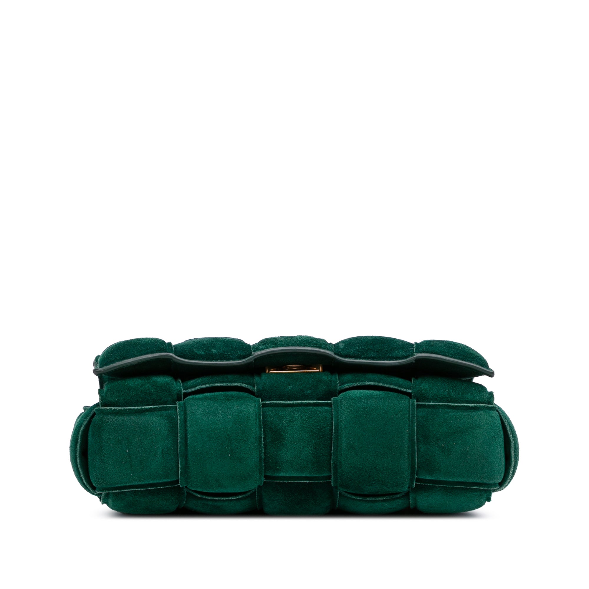 Suede Intrecciato Padded Chain Cassette Satchel