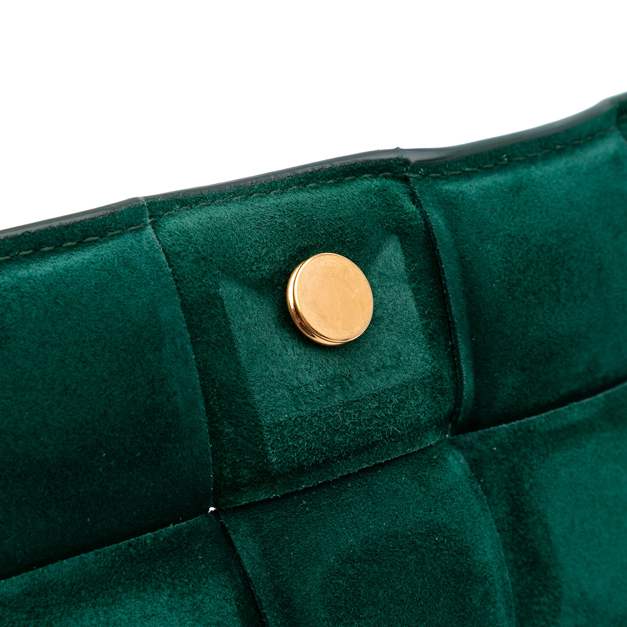 Suede Intrecciato Padded Chain Cassette Satchel