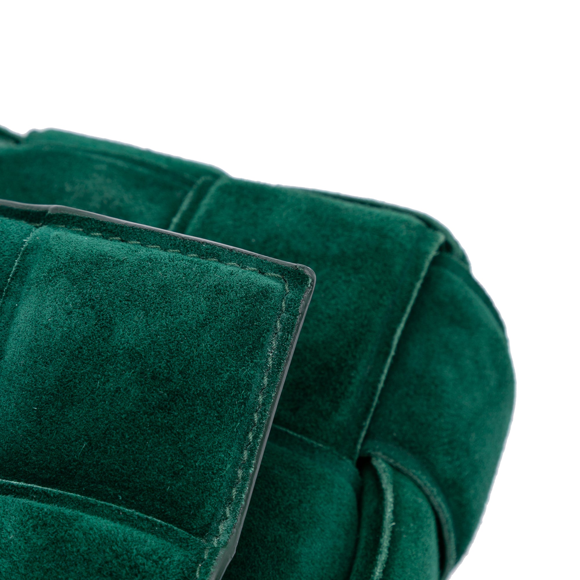 Suede Intrecciato Padded Chain Cassette Satchel