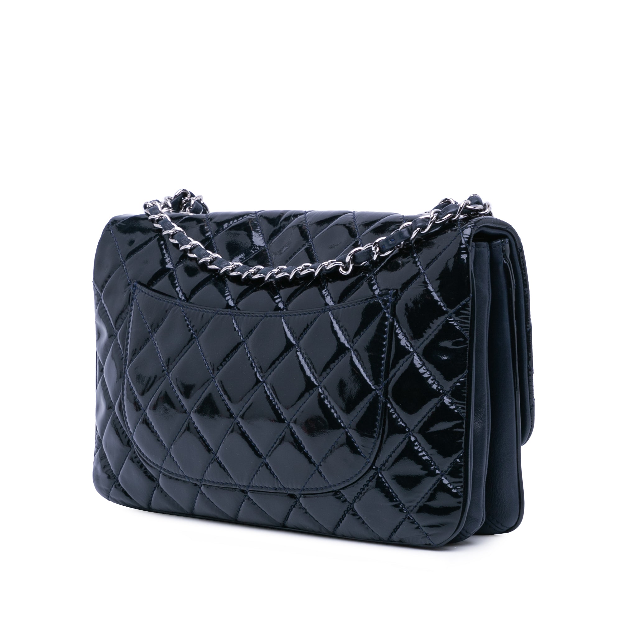 Chanel Jumbo Patent 3 Accordion Flap