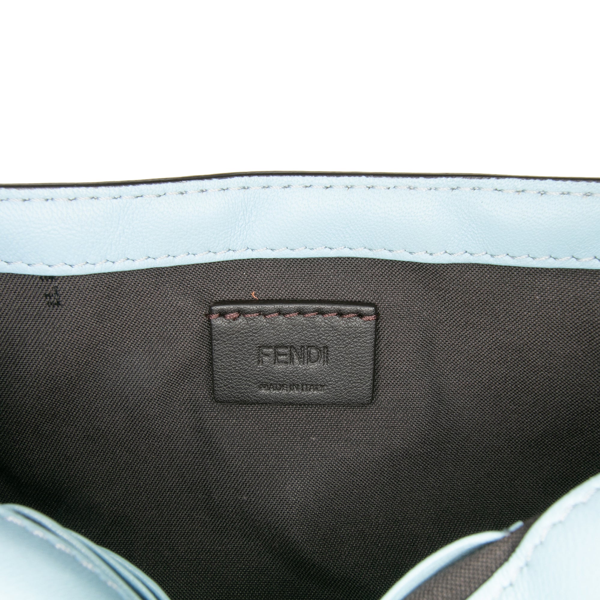 Fendi Mini Zucca Embossed Leather Baguette Satchel