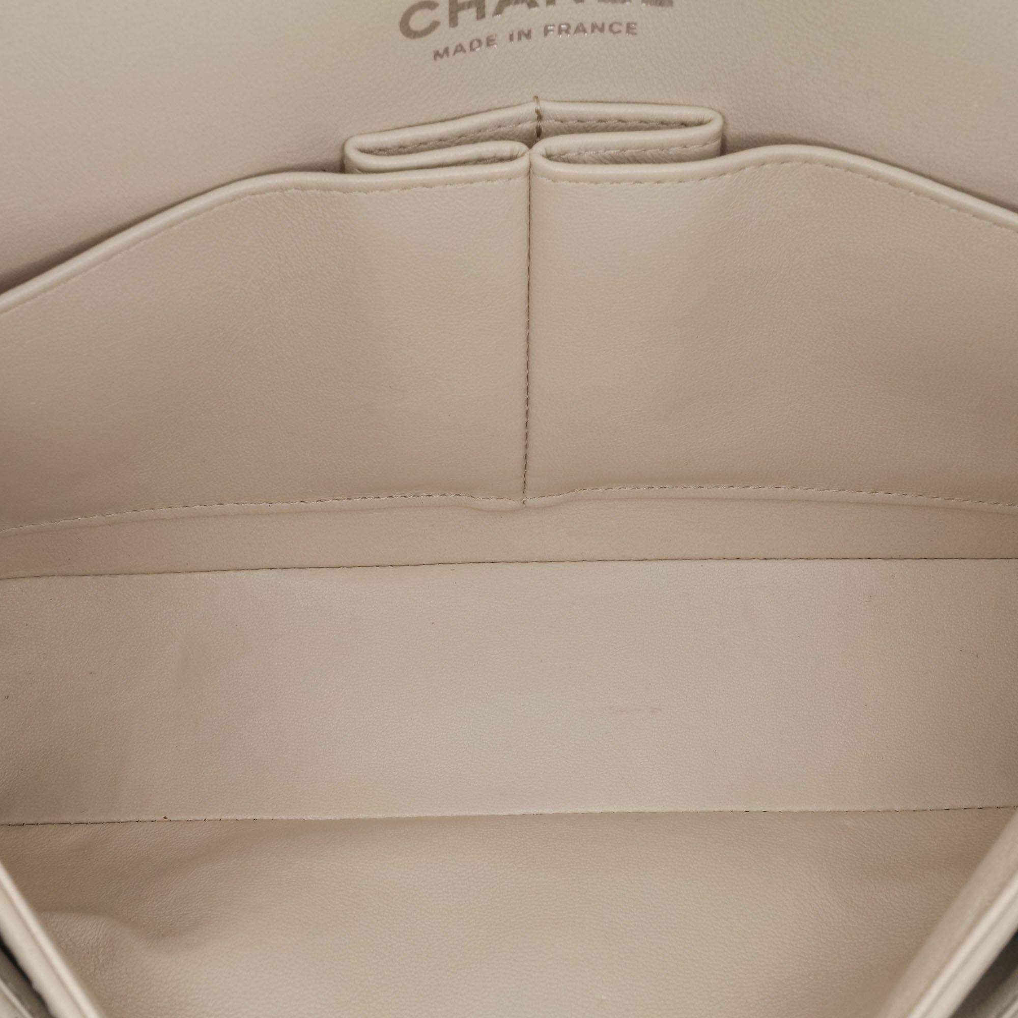 Small Classic Chevron Lambskin Double Flap