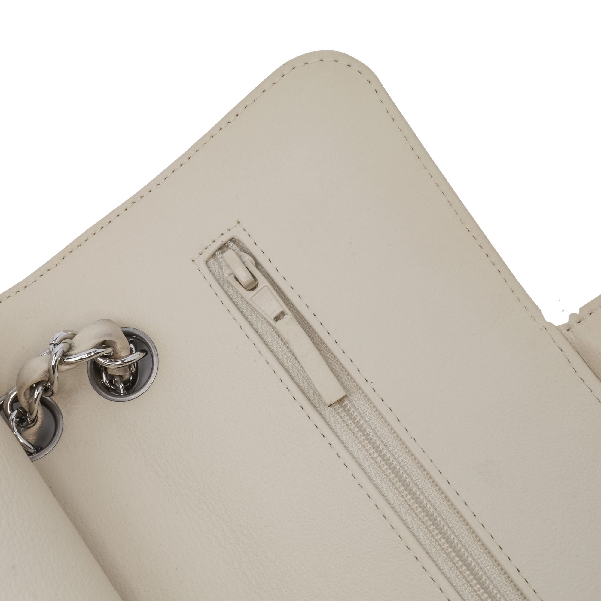 Small Classic Chevron Lambskin Double Flap