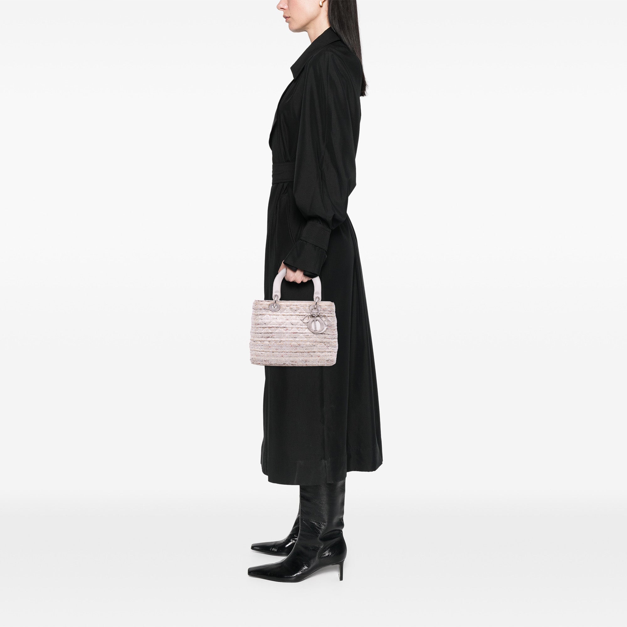 Medium Tweed Cannage Lady Dior