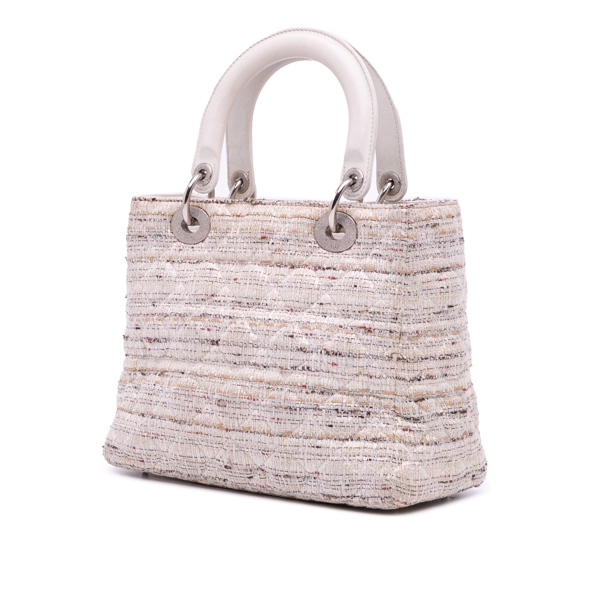 Medium Tweed Cannage Lady Dior