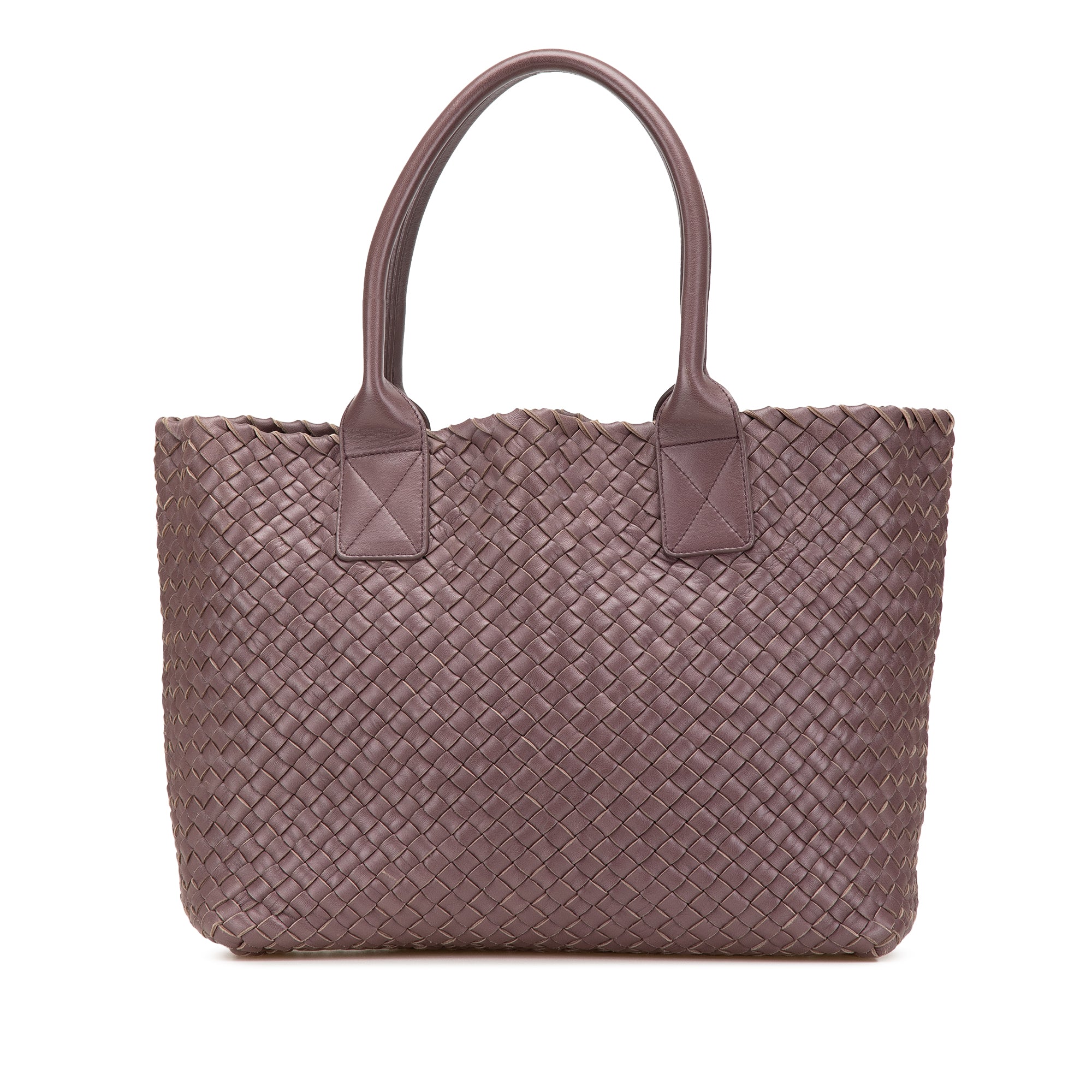 Bottega Veneta Lambskin Intreccio Cabat Tote