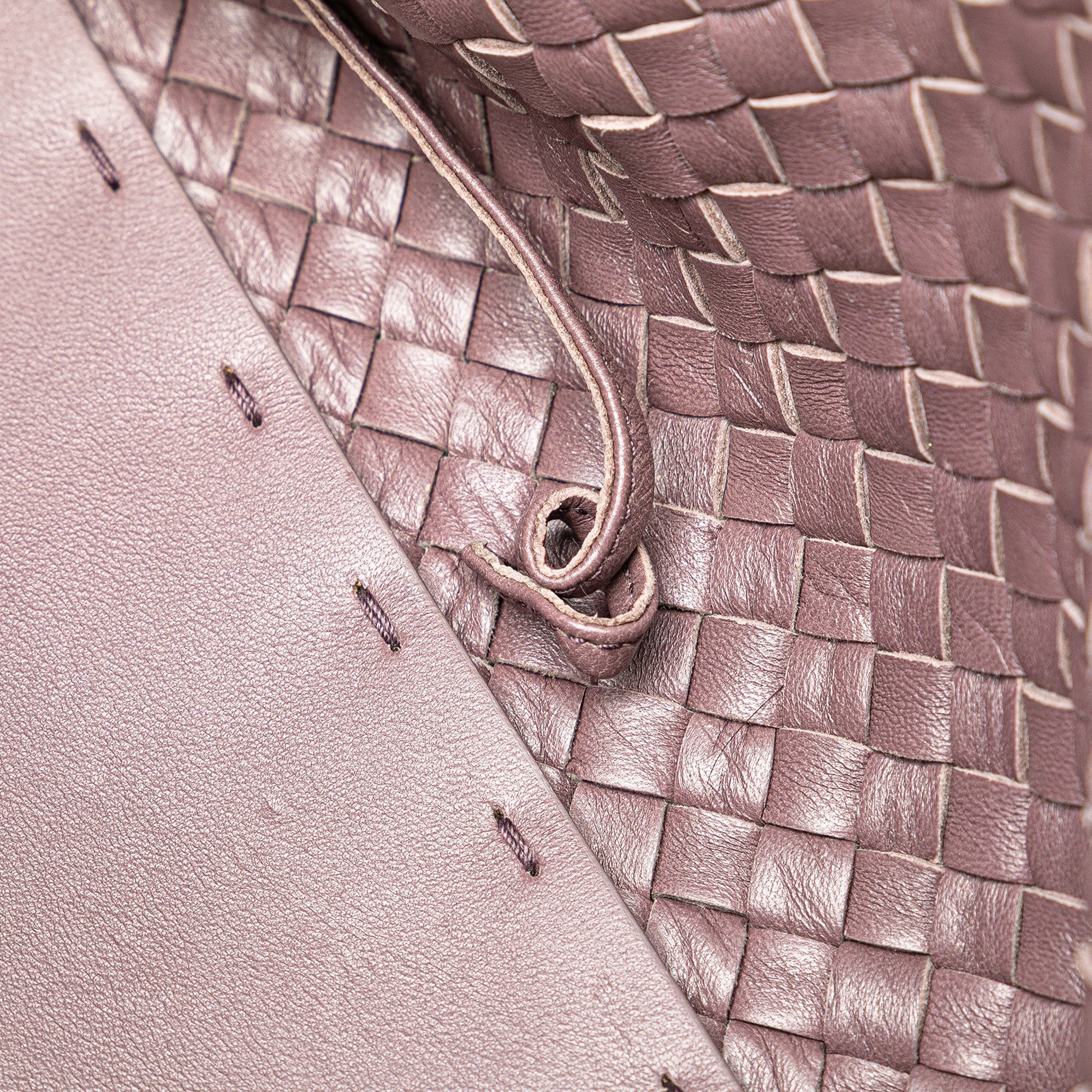 Bottega Veneta Lambskin Intreccio Cabat Tote