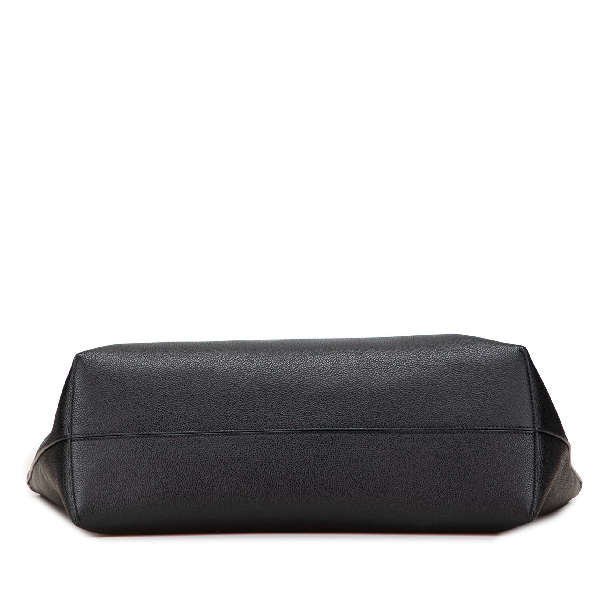 Embossed Leather Logo Tote