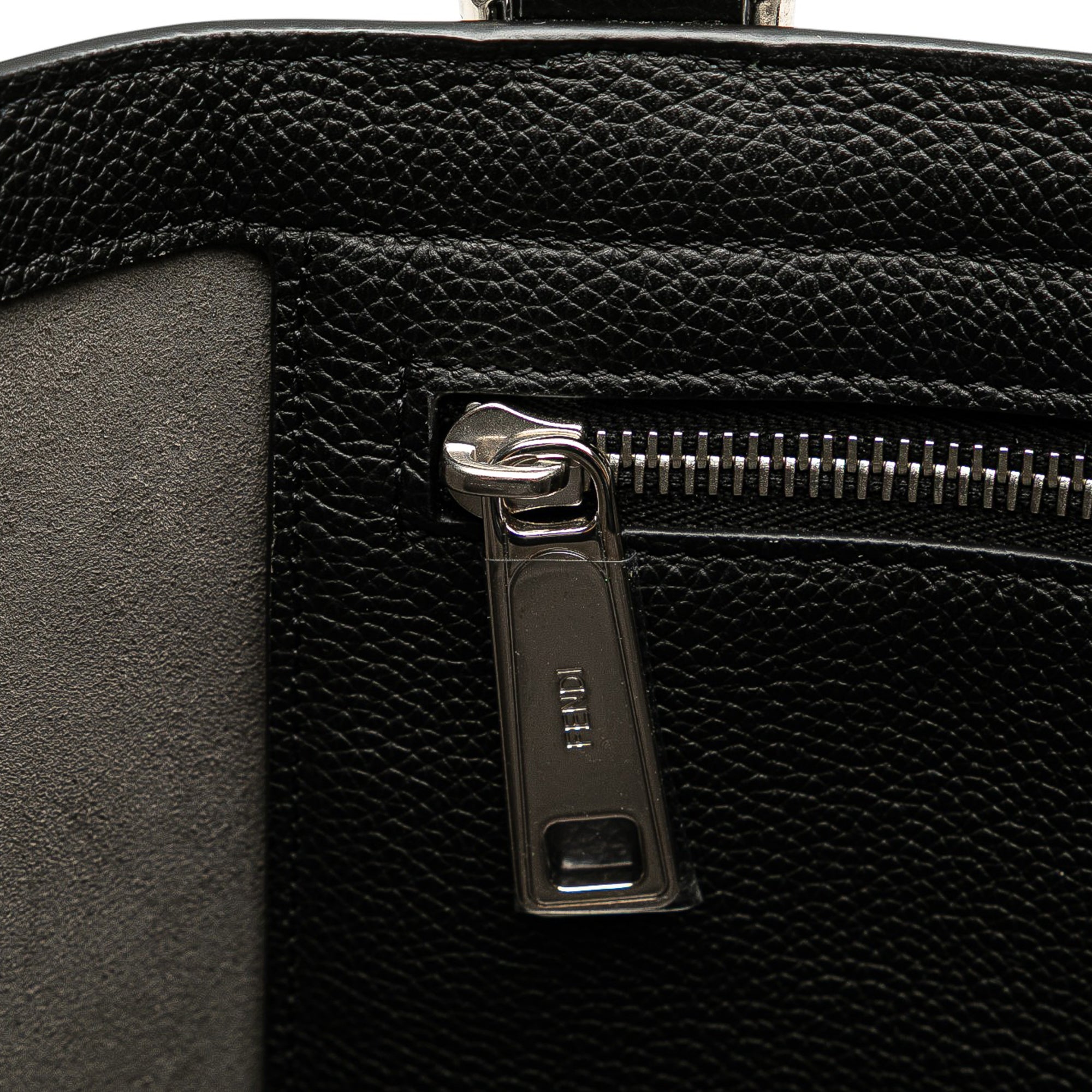 Embossed Leather Logo Tote