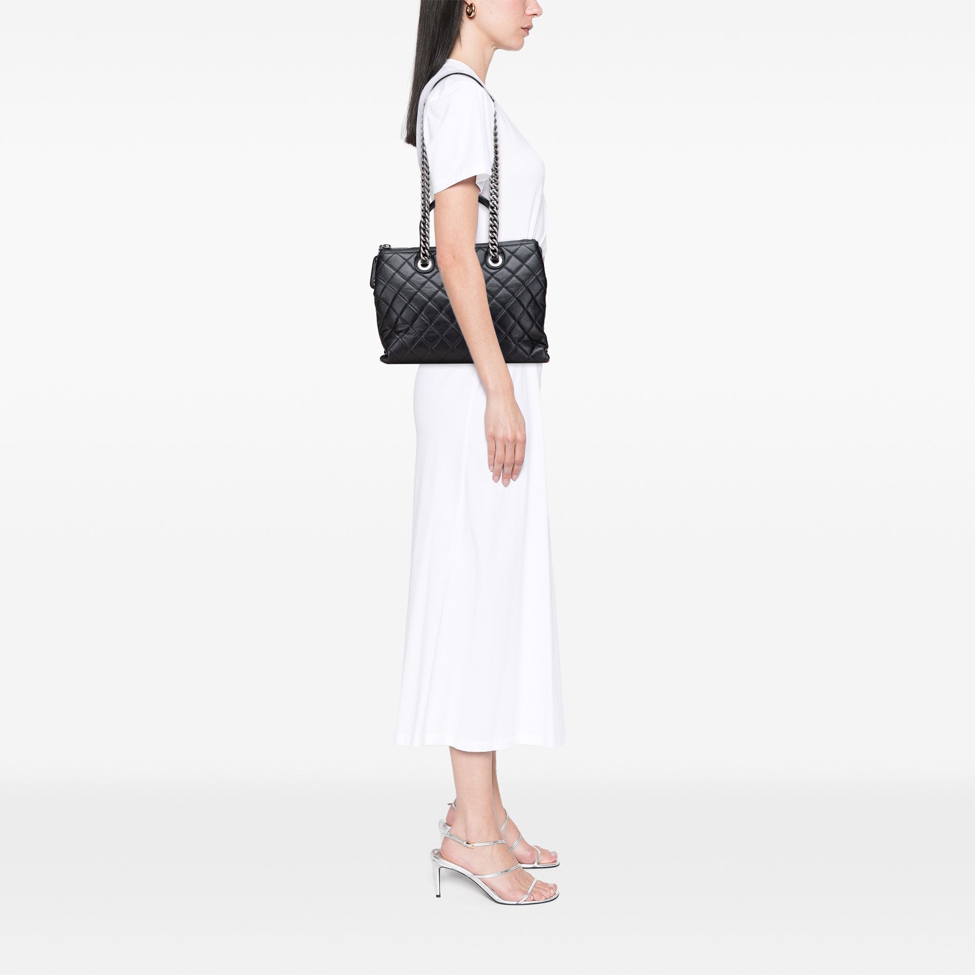 Medium Quilted Calfskin Boy Chained Tote