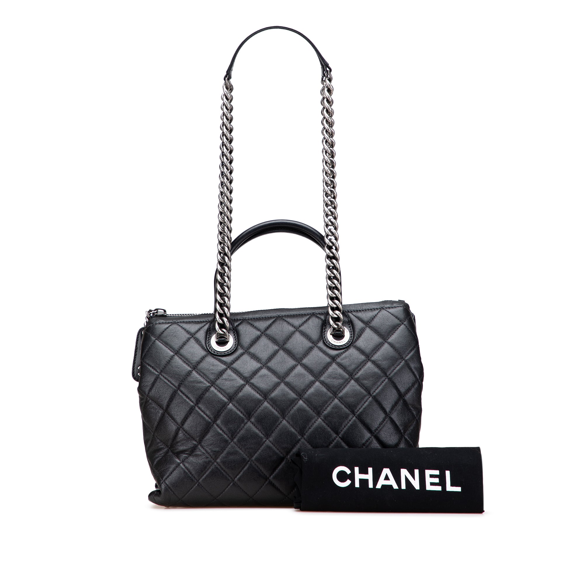 Medium Quilted Calfskin Boy Chained Tote