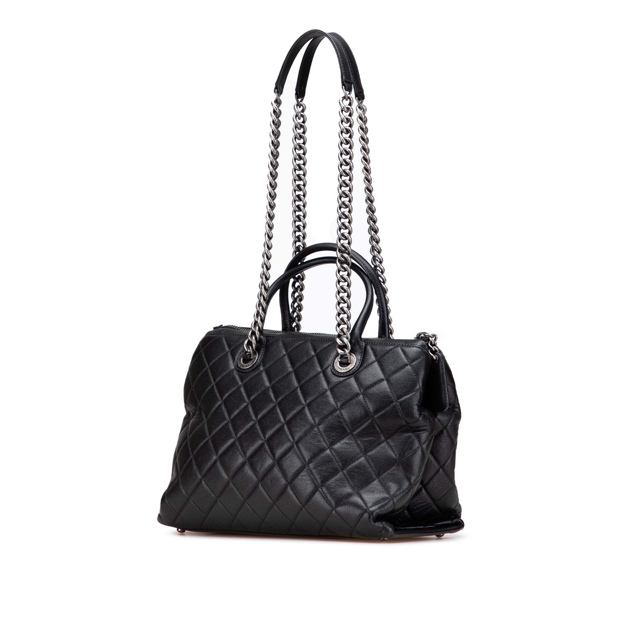 Medium Quilted Calfskin Boy Chained Tote