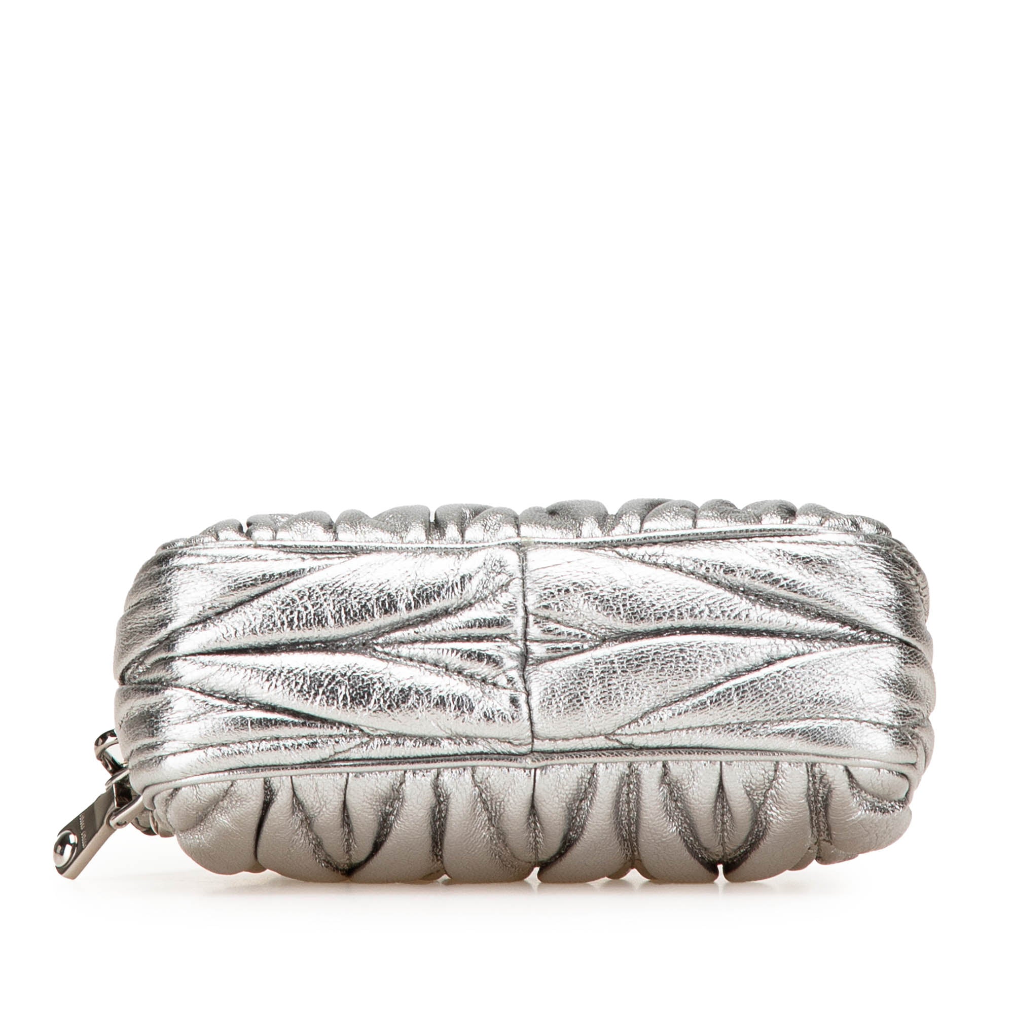 Nappa Matelasse Double Zip Clutch