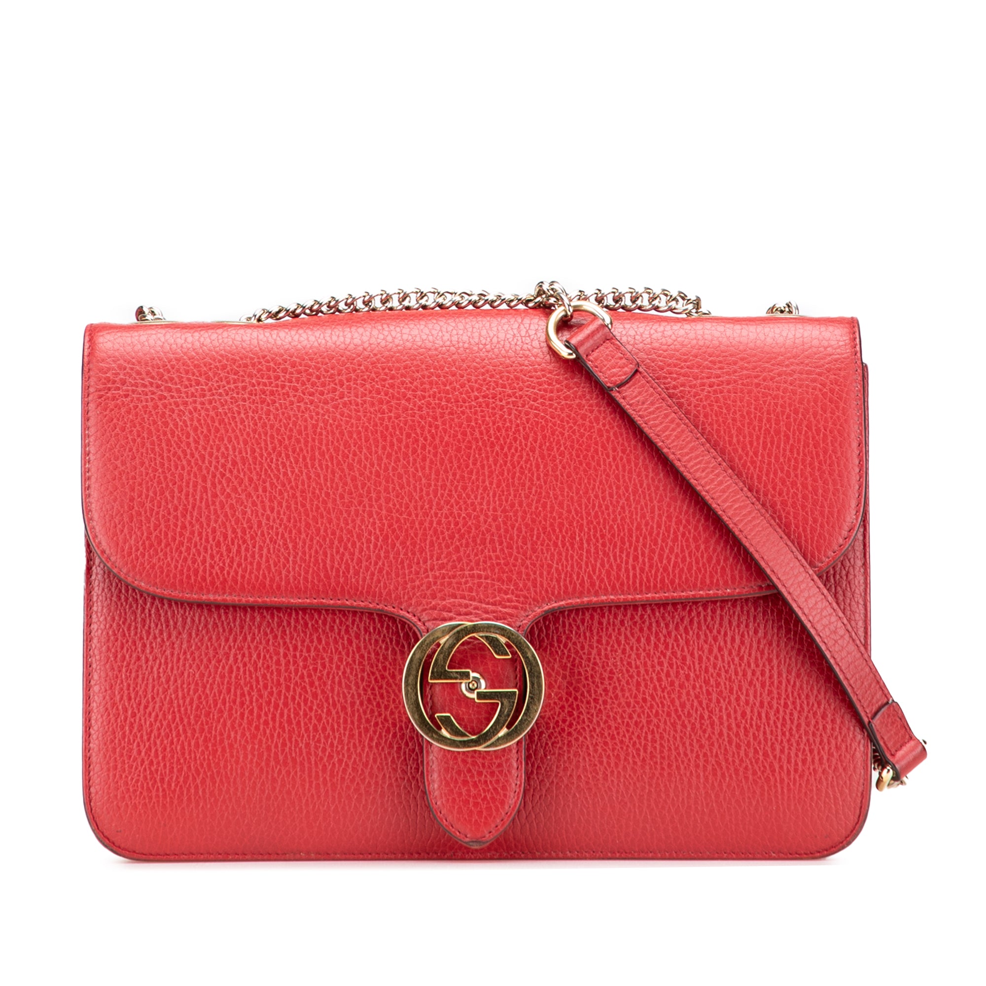 Medium Dollar Calfskin Interlocking G Crossbody