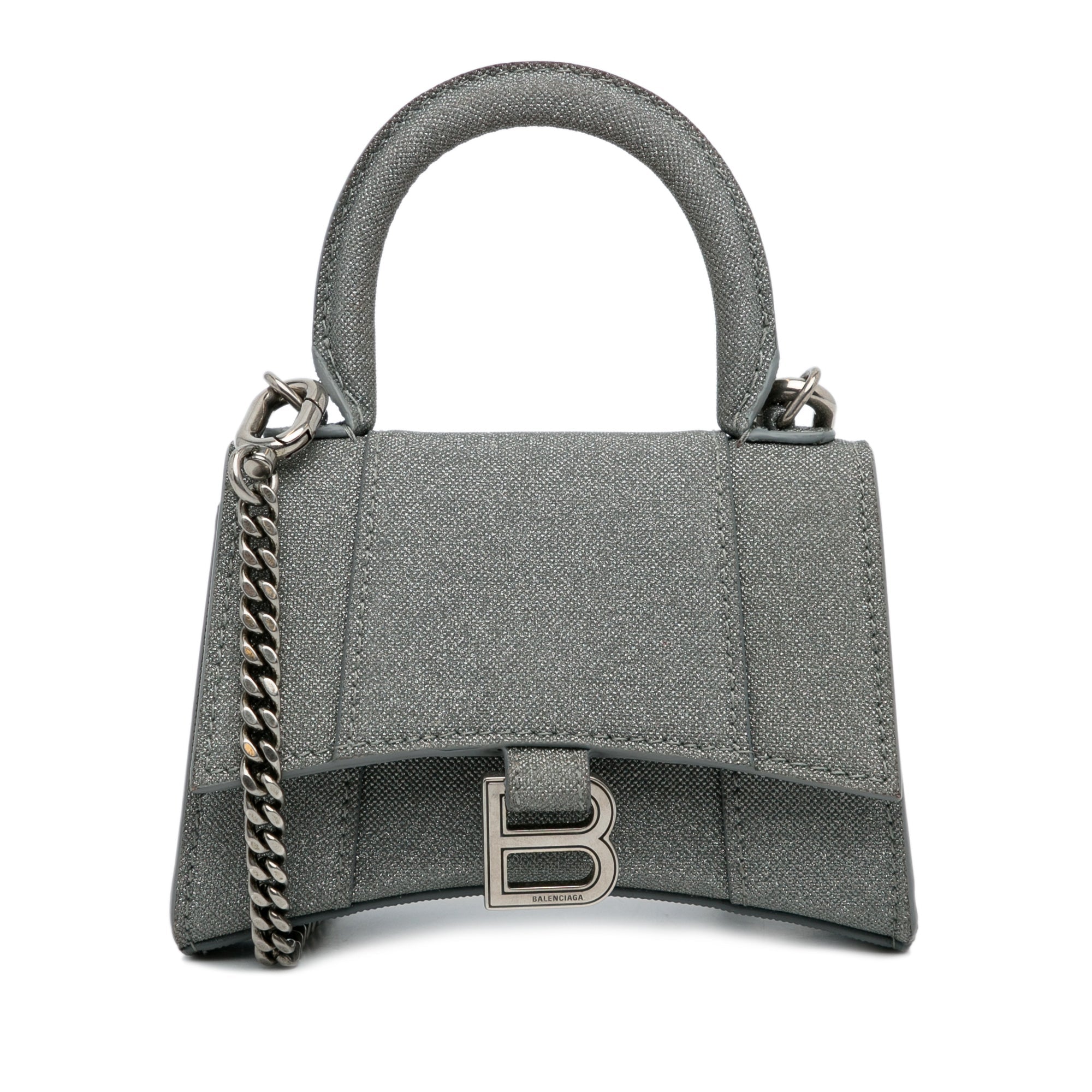 Balenciaga Mini Glitter Hourglass Satchel - The Boutique