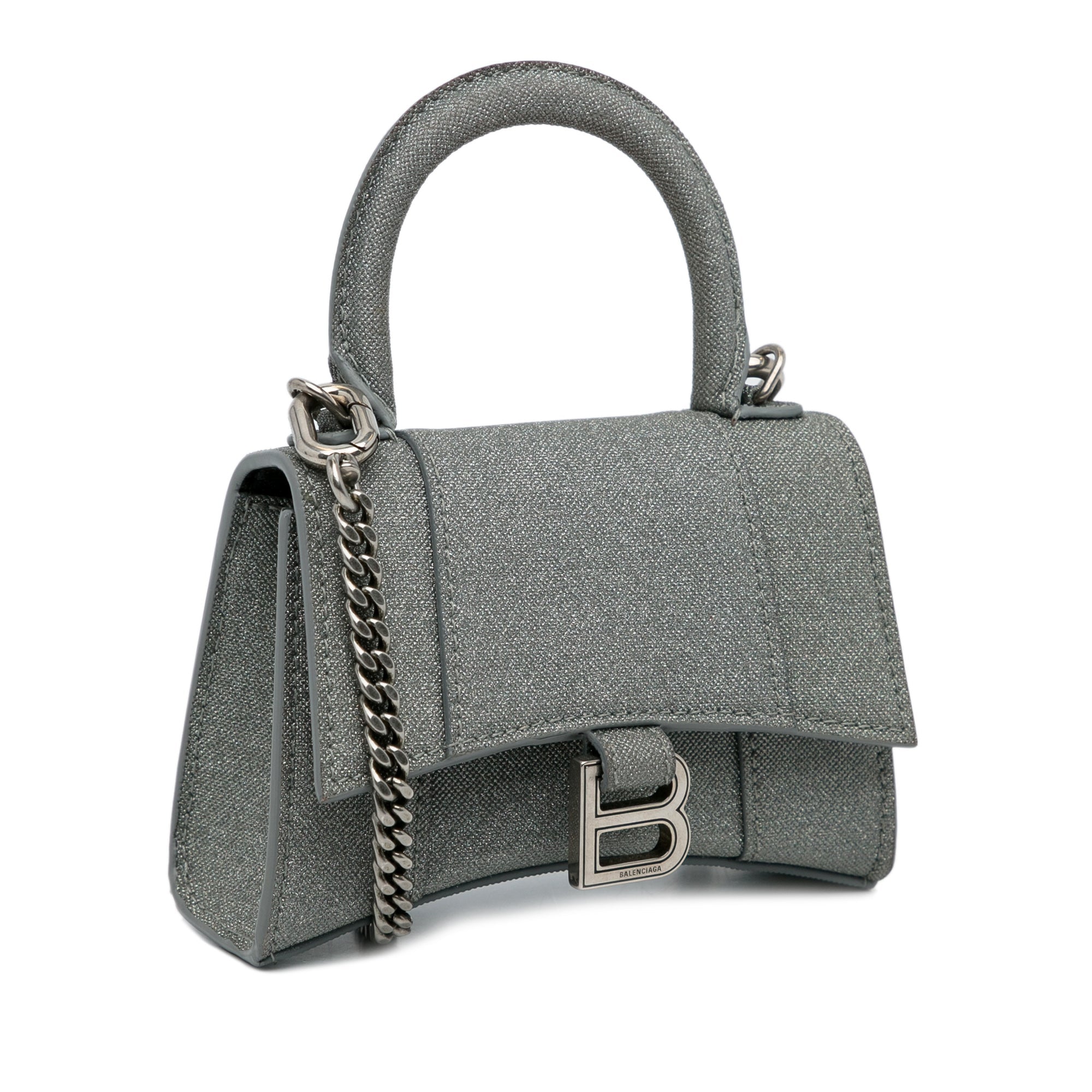Balenciaga Mini Glitter Hourglass Satchel - The Boutique