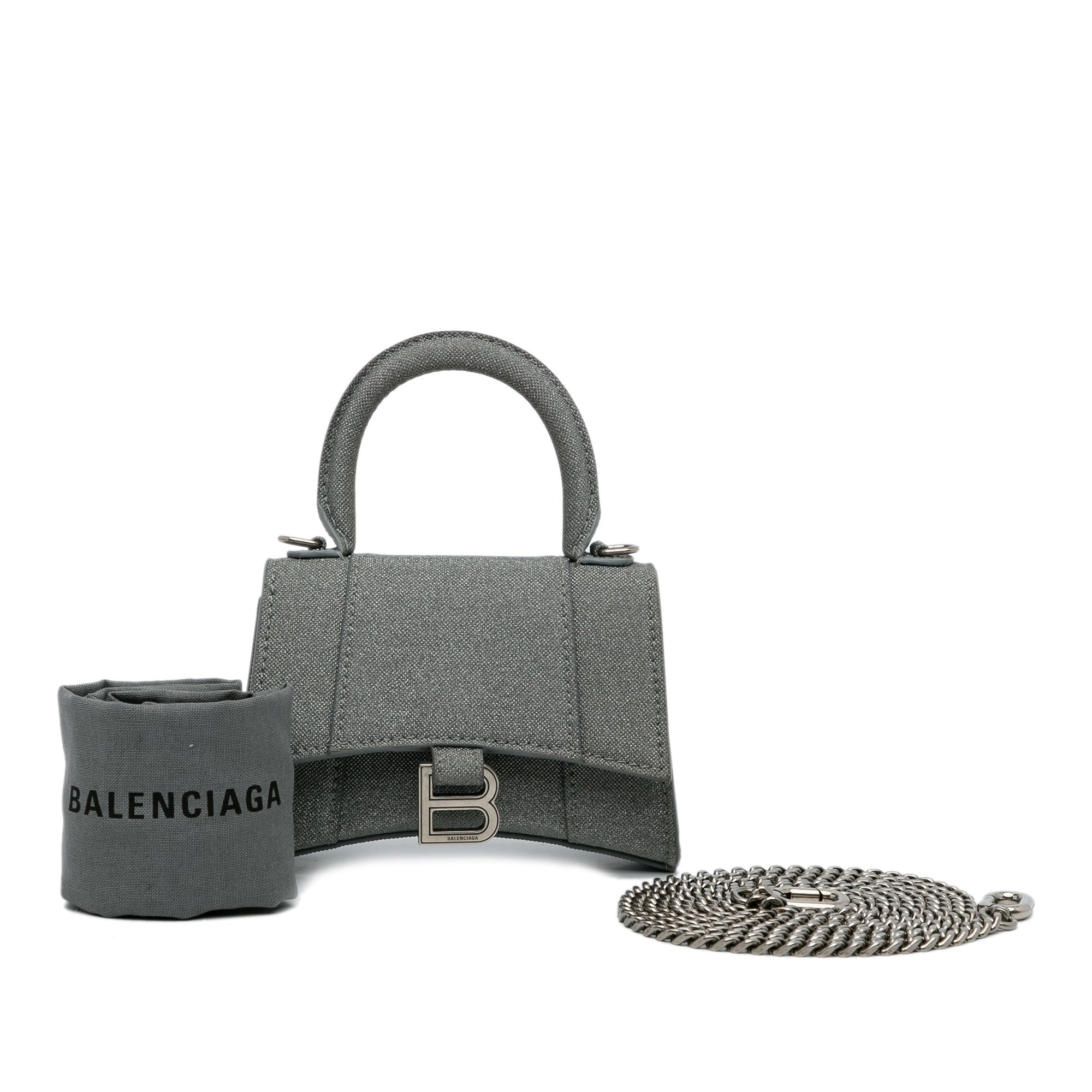 Balenciaga Mini Glitter Hourglass Satchel - The Boutique