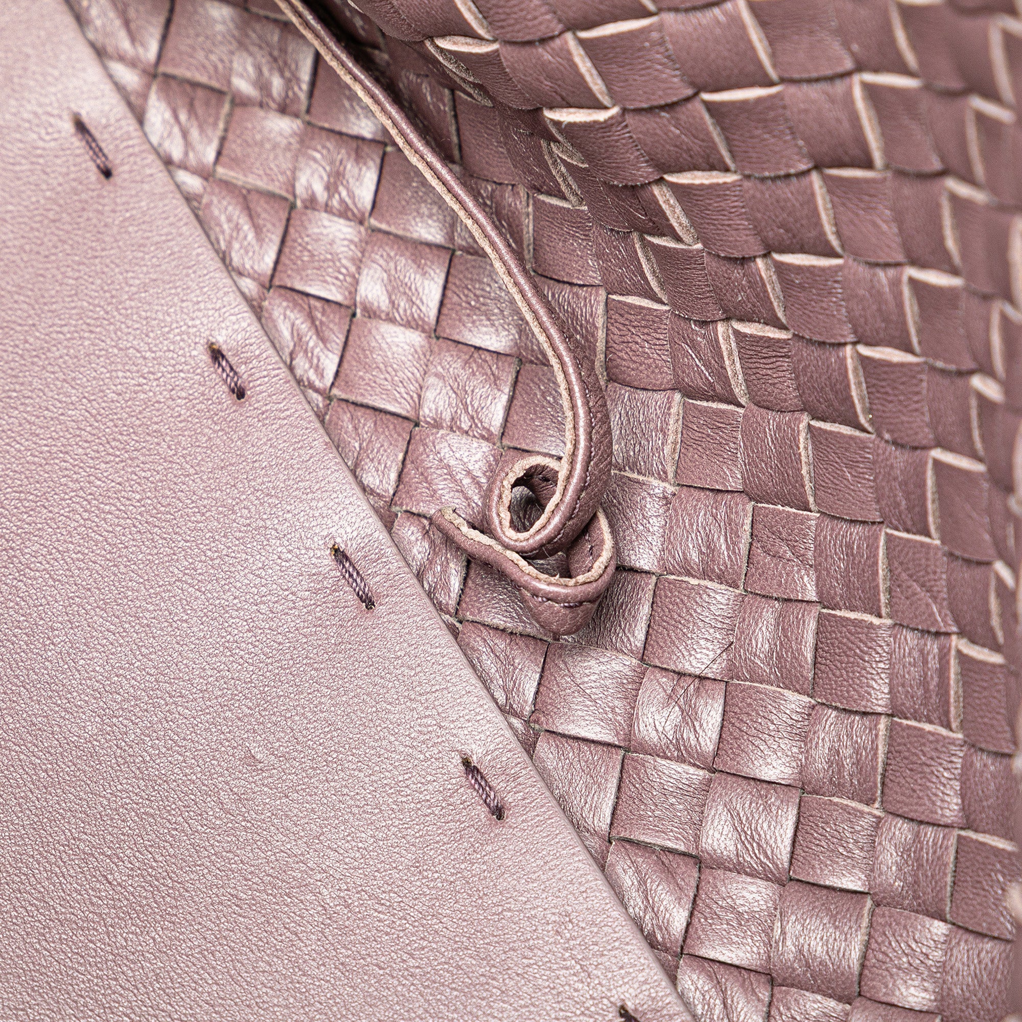Bottega Veneta Lambskin Intreccio Cabat Tote - The Boutique