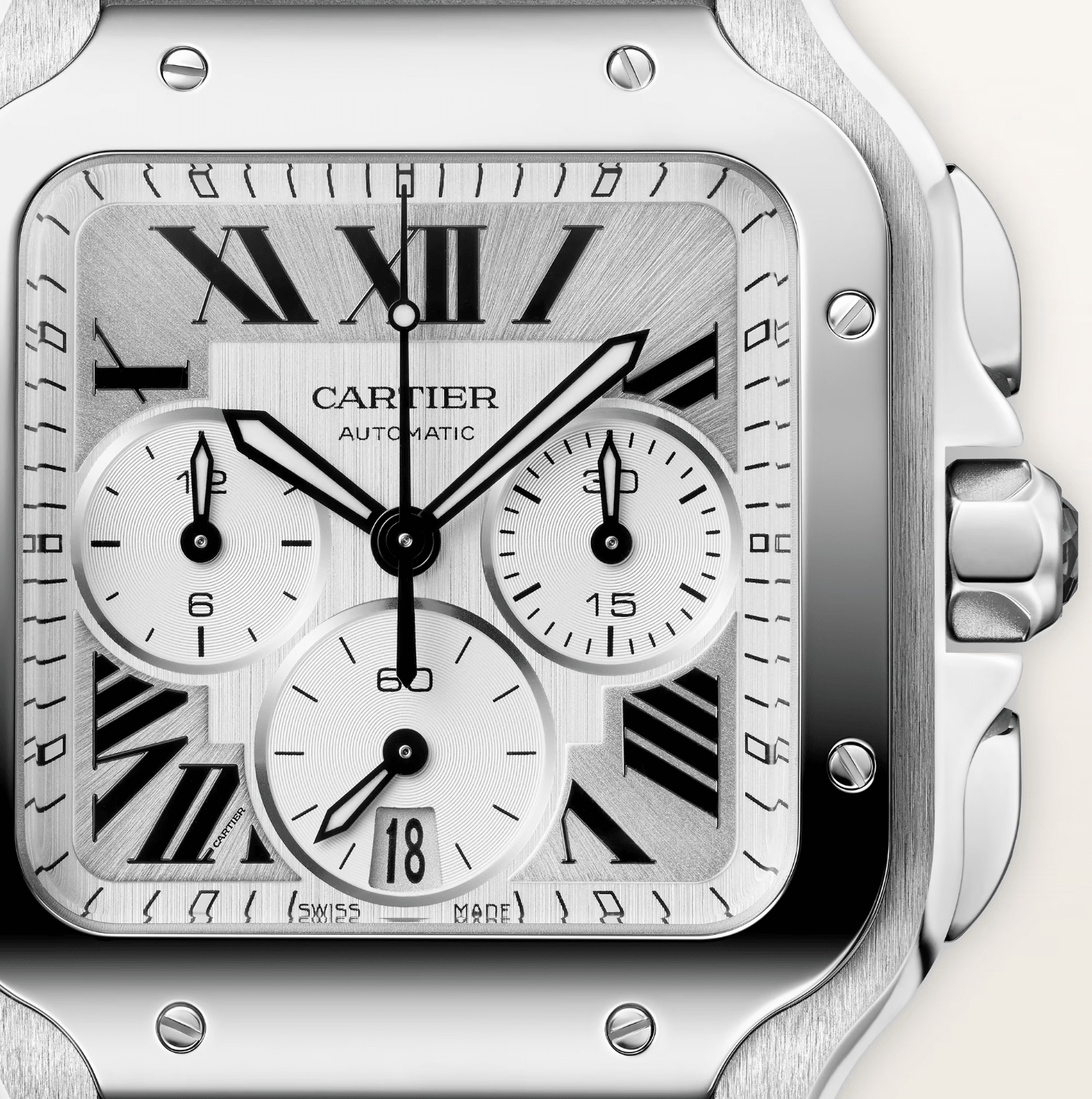 Cartier Santos de Cartier Chronograph Large Automatic Watch - The Boutique