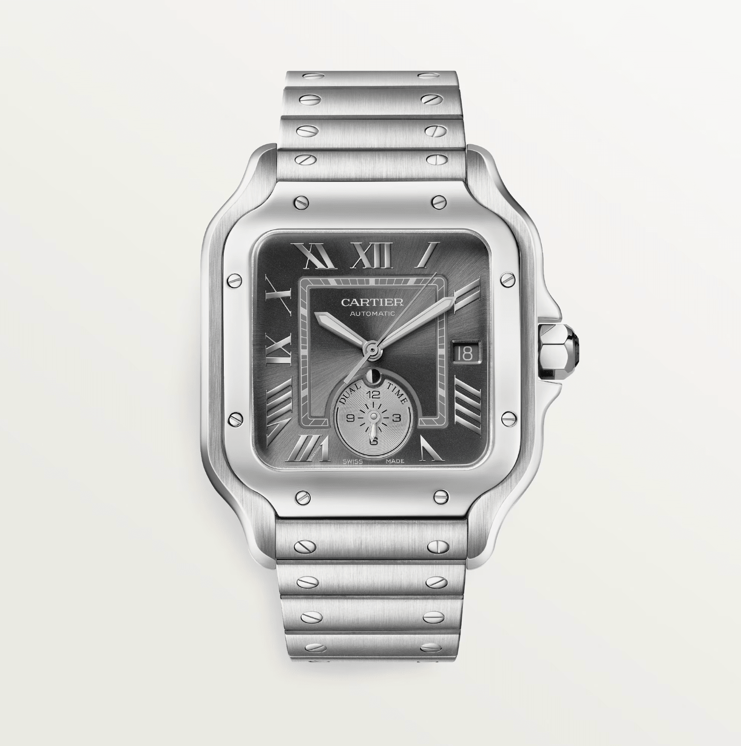 Cartier Santos de Cartier Dual Time Large Automatic Watch - The Boutique