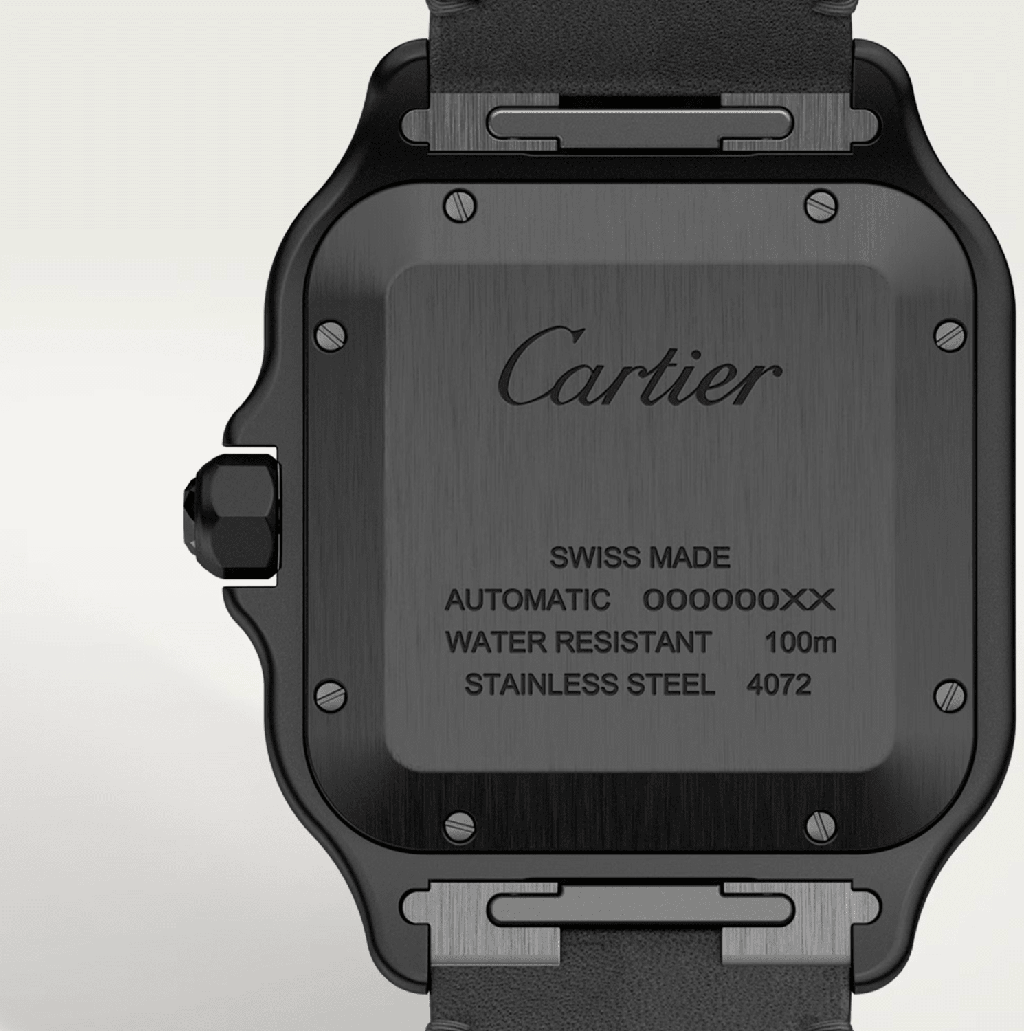 Cartier Santos de Cartier Large ADLC Black Dial Automatic Watch - The Boutique