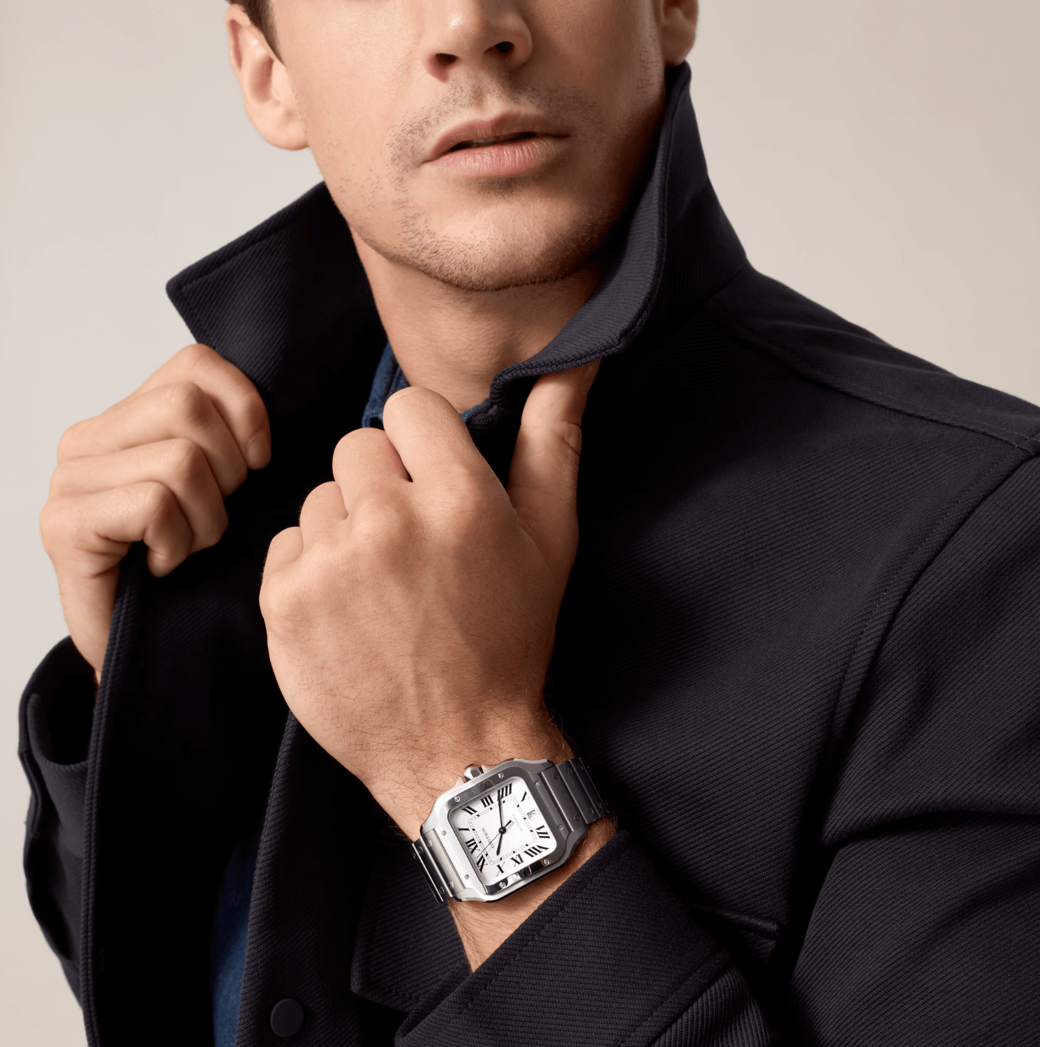 Cartier Santos de Cartier Large Automatic Watch 39.8mm Steel - The Boutique