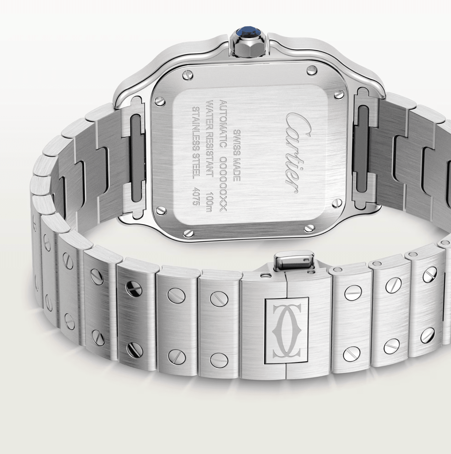 Cartier Santos de Cartier Medium Diamond Watch - The Boutique