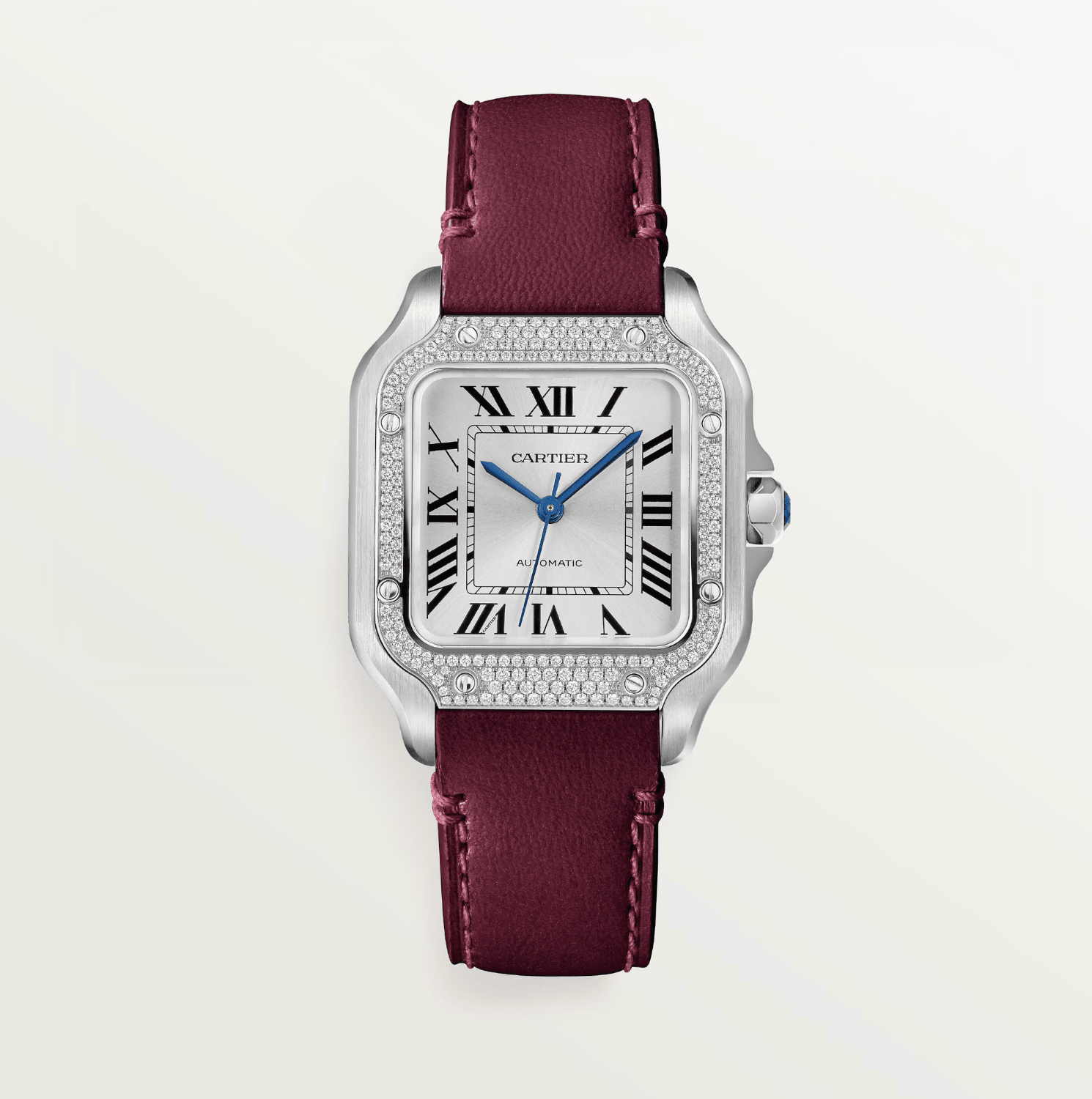Cartier Santos de Cartier Medium Diamond Watch - The Boutique
