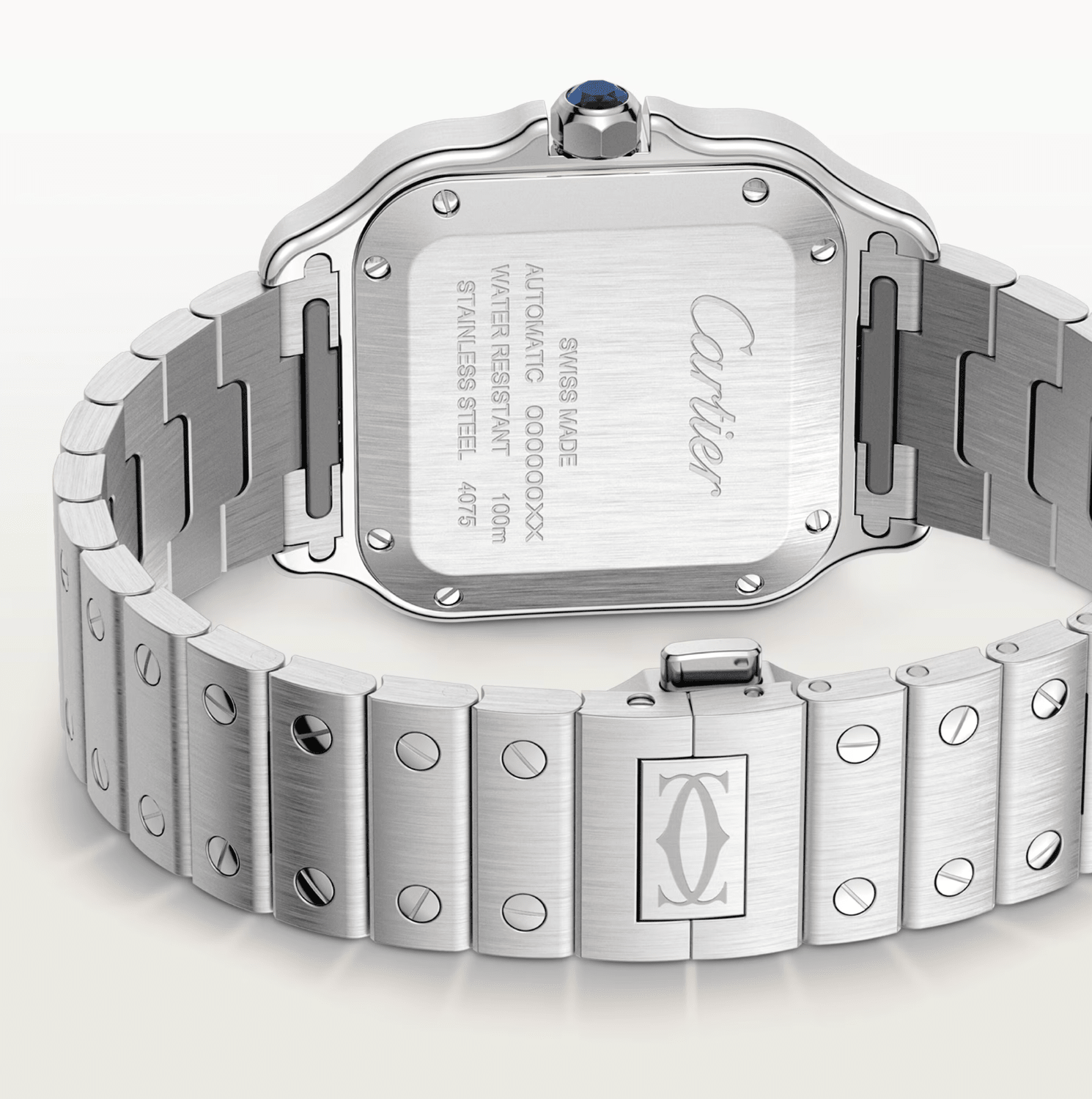 Cartier Santos de Cartier Medium Model Green Dial Automatic Watch - The Boutique
