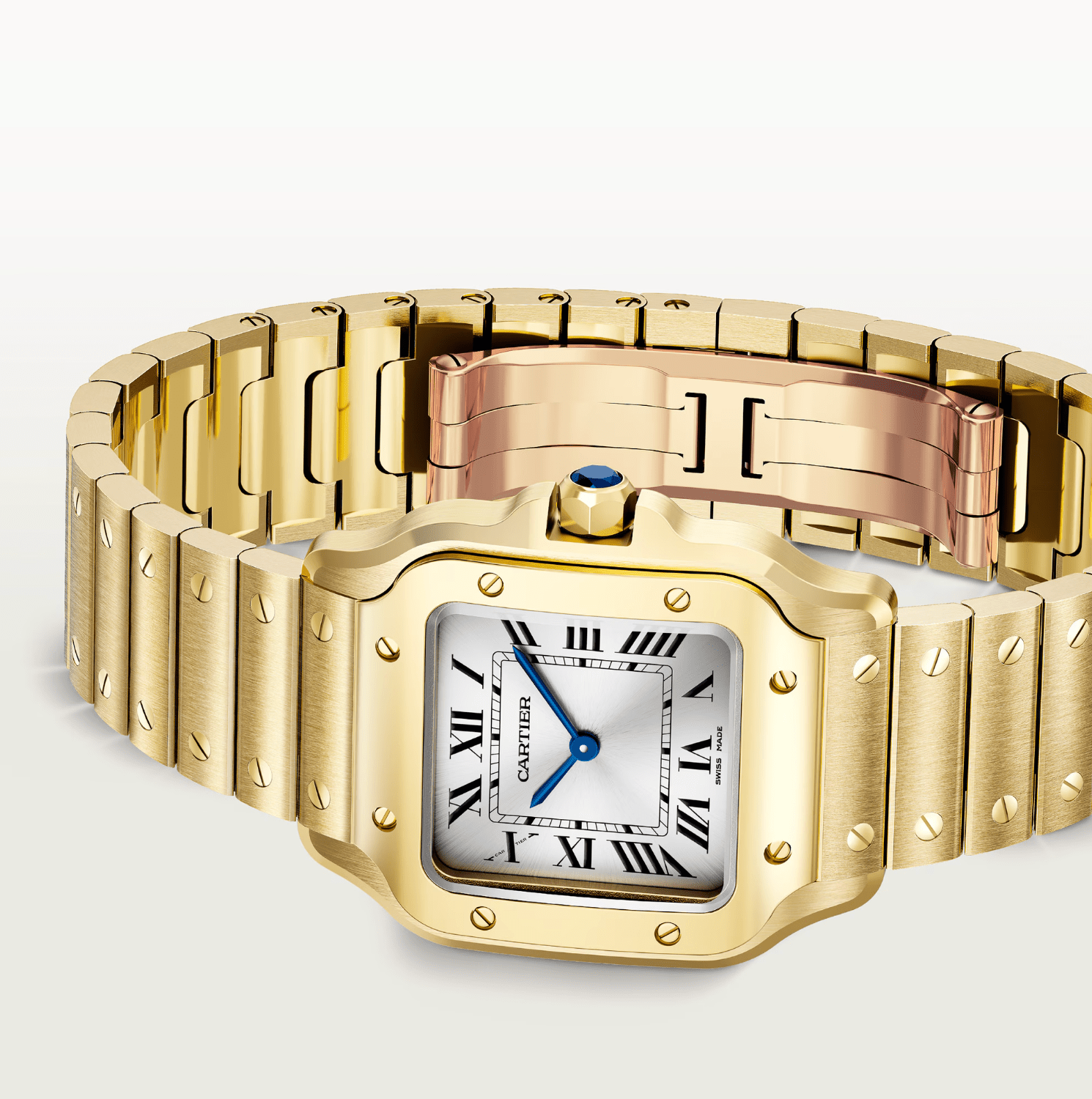 Cartier Santos de Cartier Small Yellow Gold Watch - The Boutique