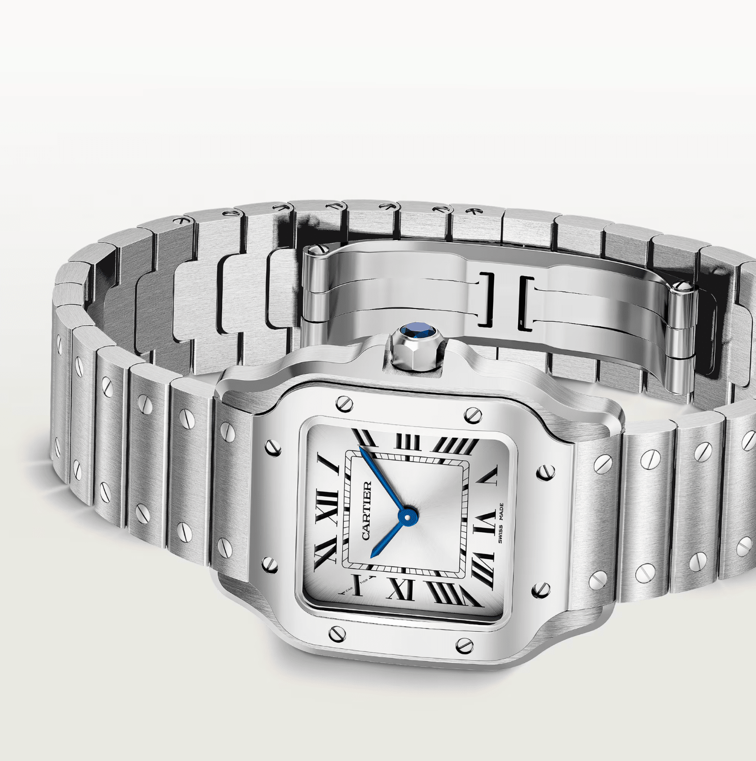 Cartier Santos de Cartier Steel Watch - The Boutique