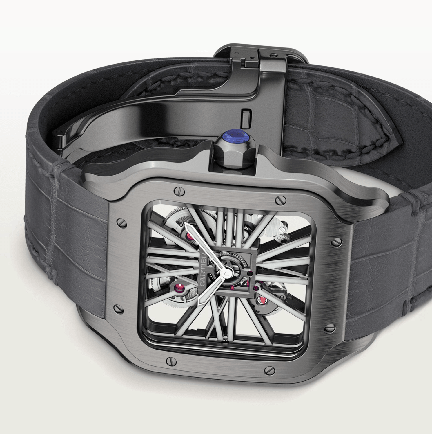 Cartier Santos Skeleton ADLC Large Watch - The Boutique