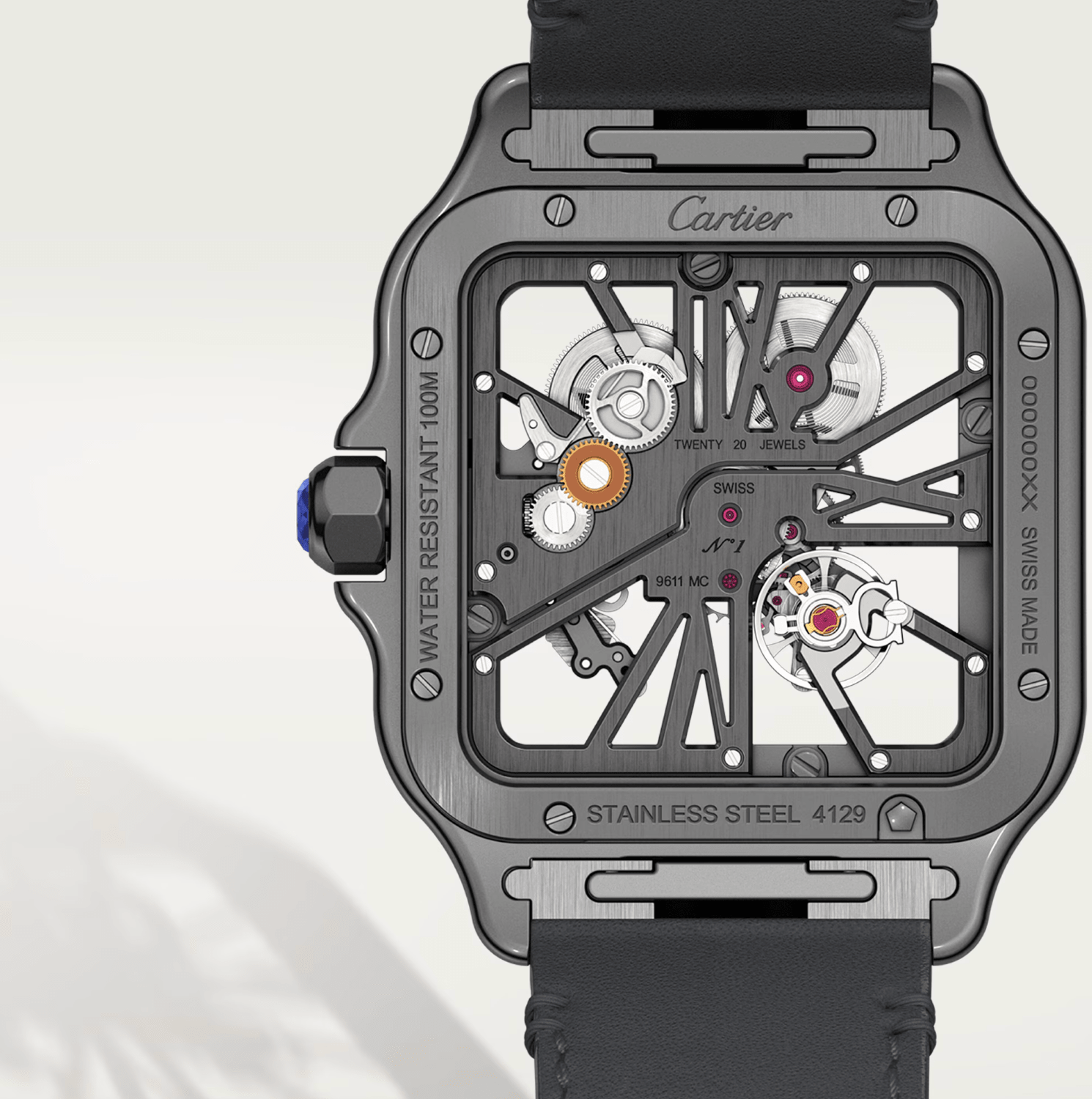 Cartier Santos Skeleton ADLC Large Watch - The Boutique