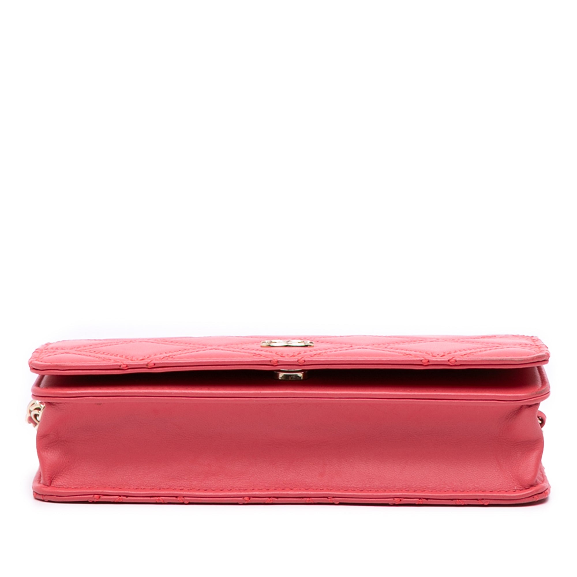 Chanel CC Quilted Lambskin Double Stitch Tassel Wallet On Chain - The Boutique