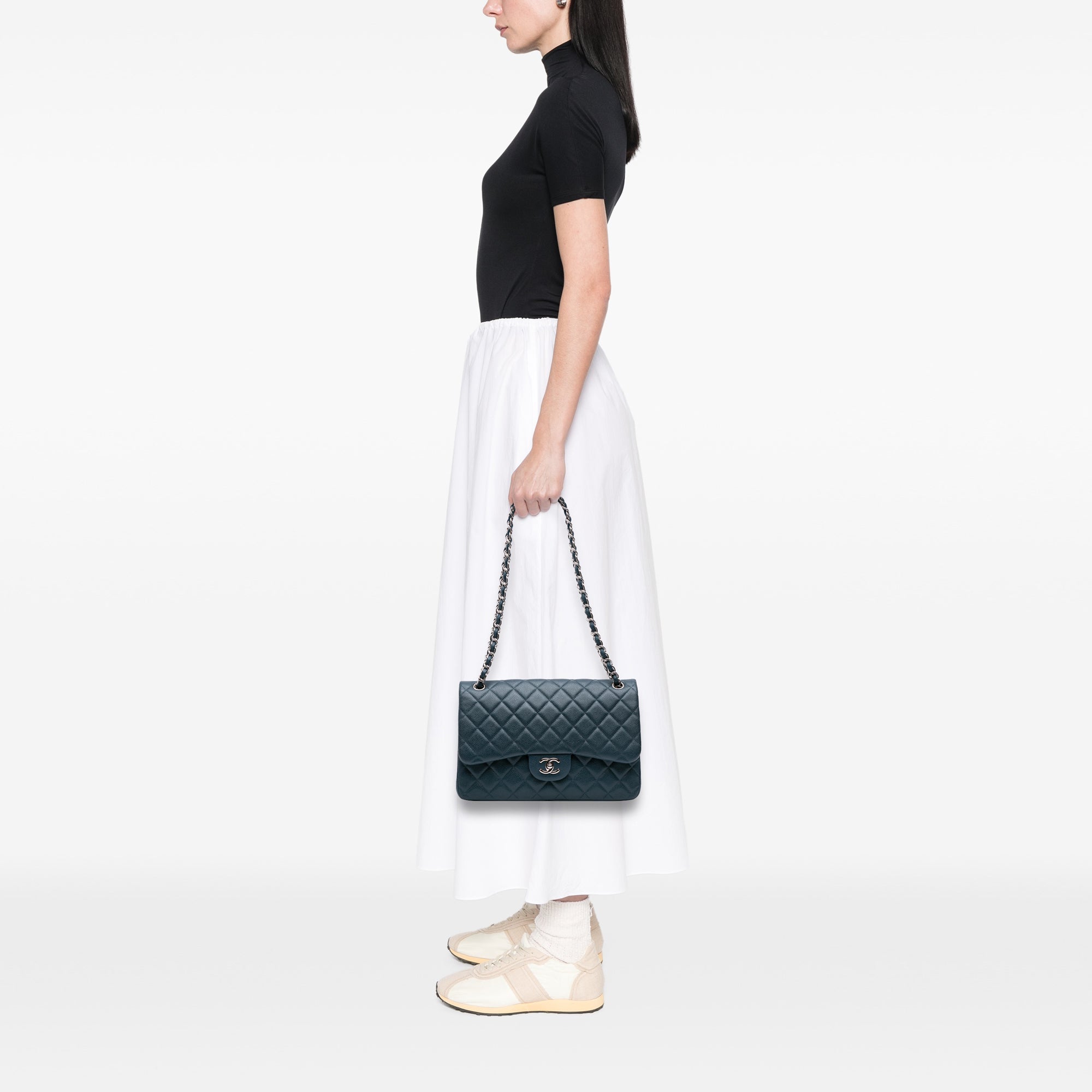 Chanel Jumbo Classic Iridescent Caviar Double Flap - The Boutique