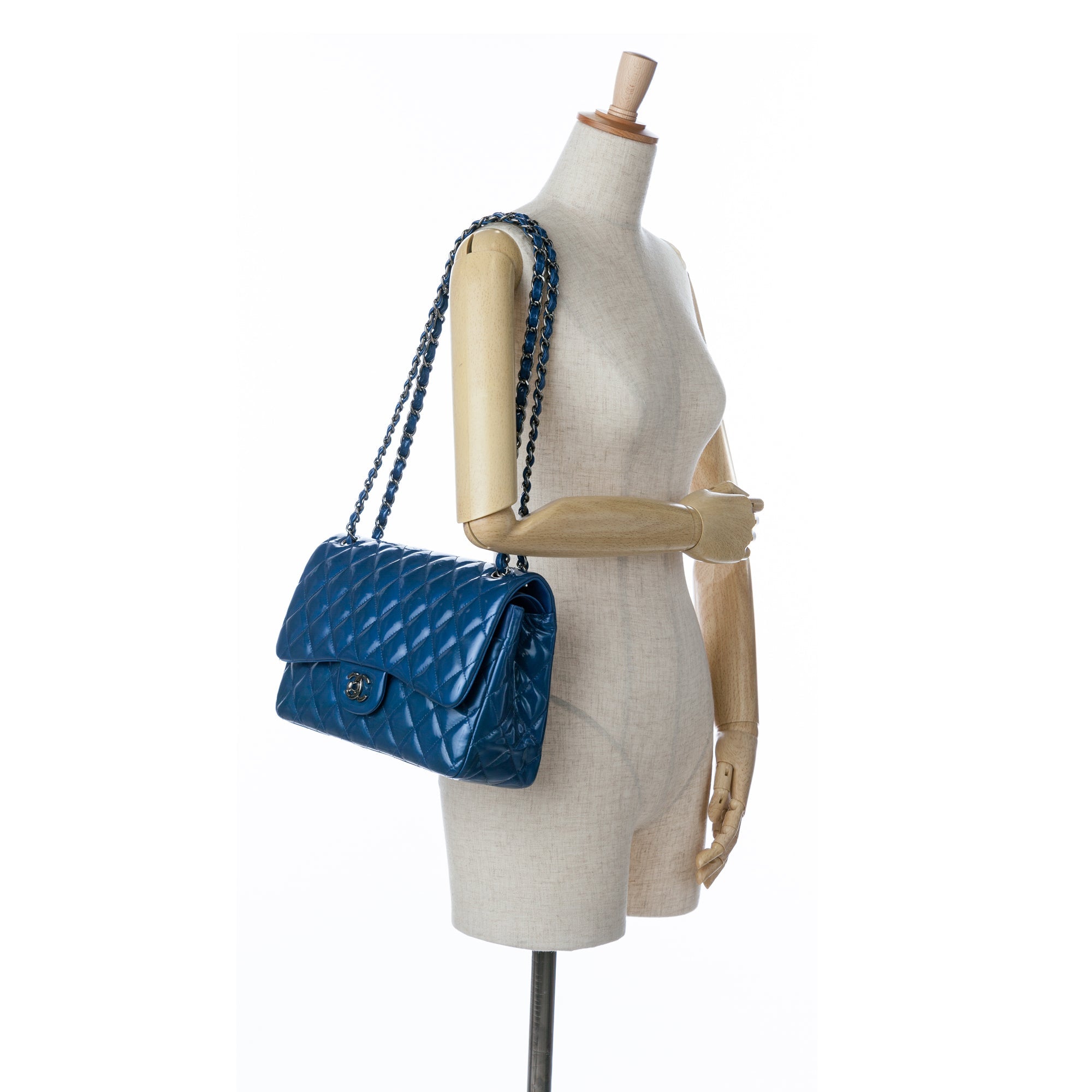 Chanel Jumbo Classic Patent Double Flap - The Boutique