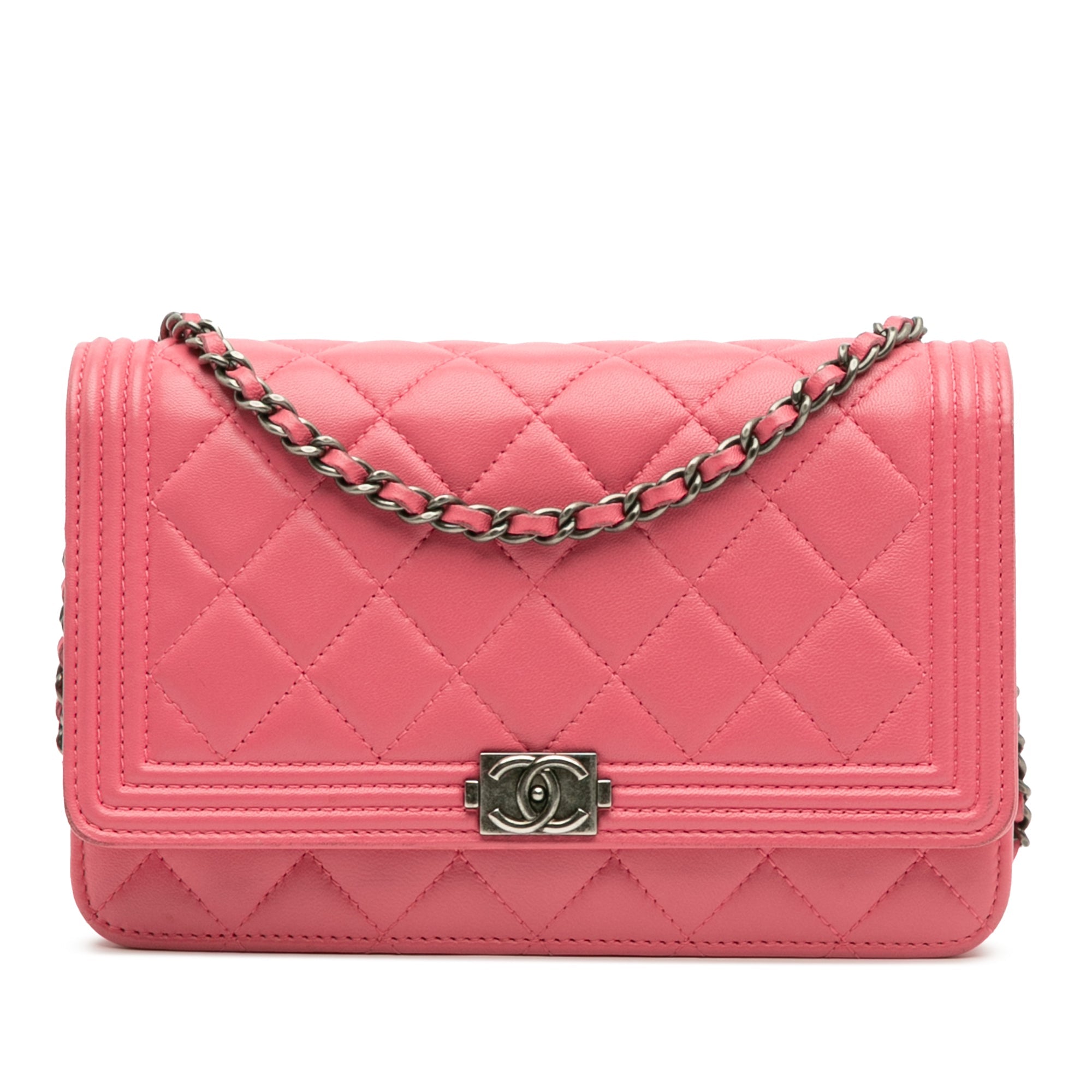 Chanel Lambskin Boy Wallet On Chain - The Boutique