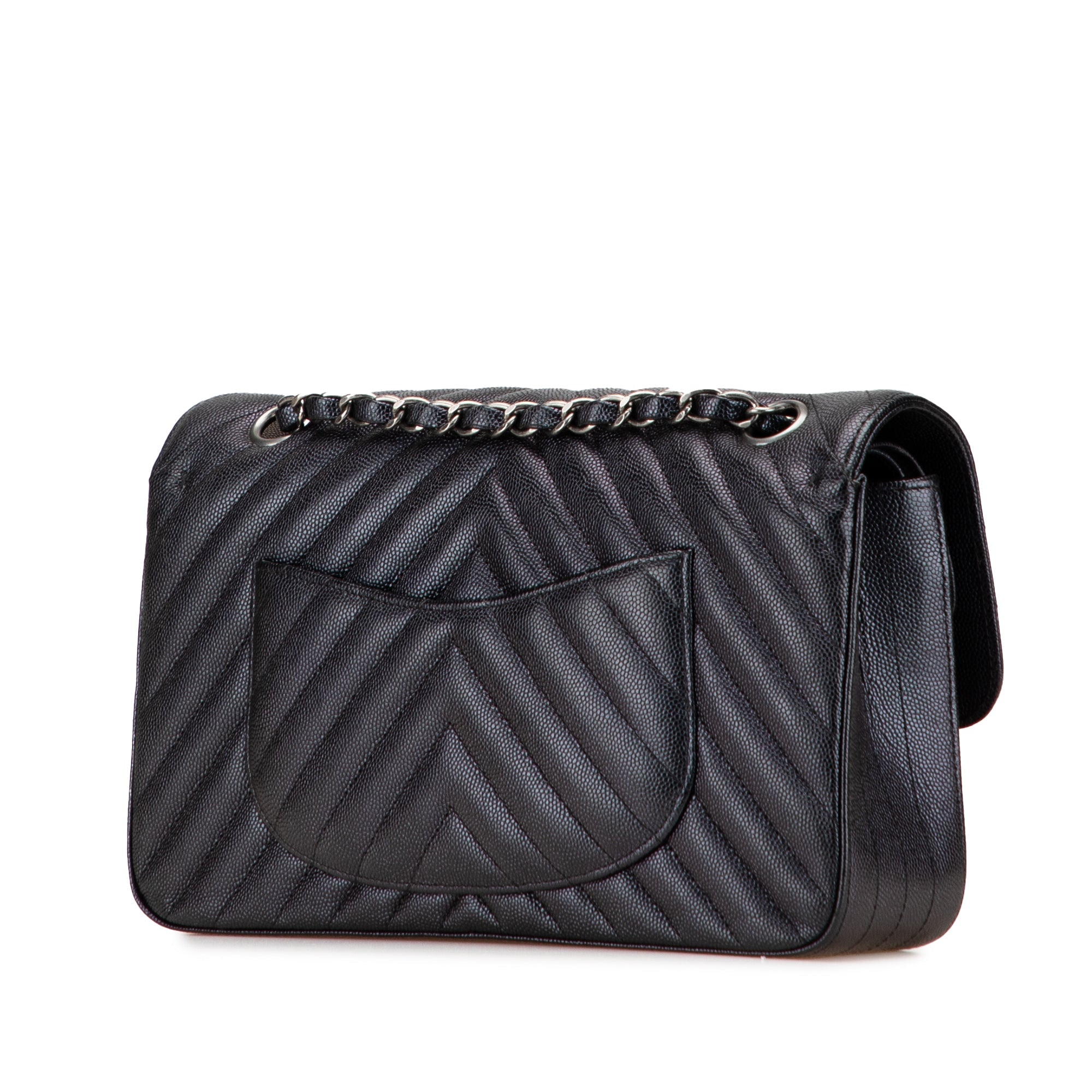 Chanel Medium Classic Chevron Caviar Double Flap - The Boutique