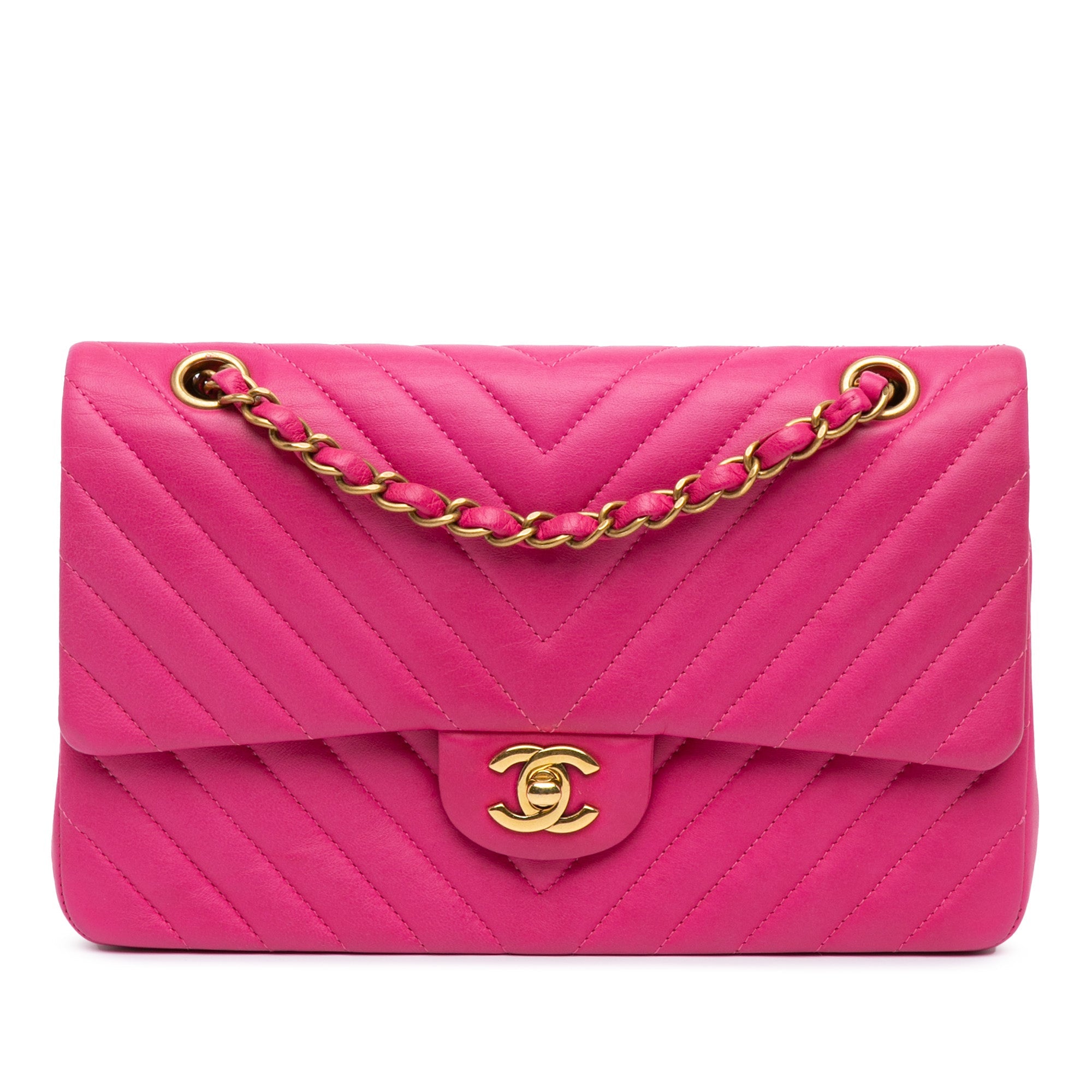 Chanel Medium Classic Chevron Lambskin Double Flap - The Boutique