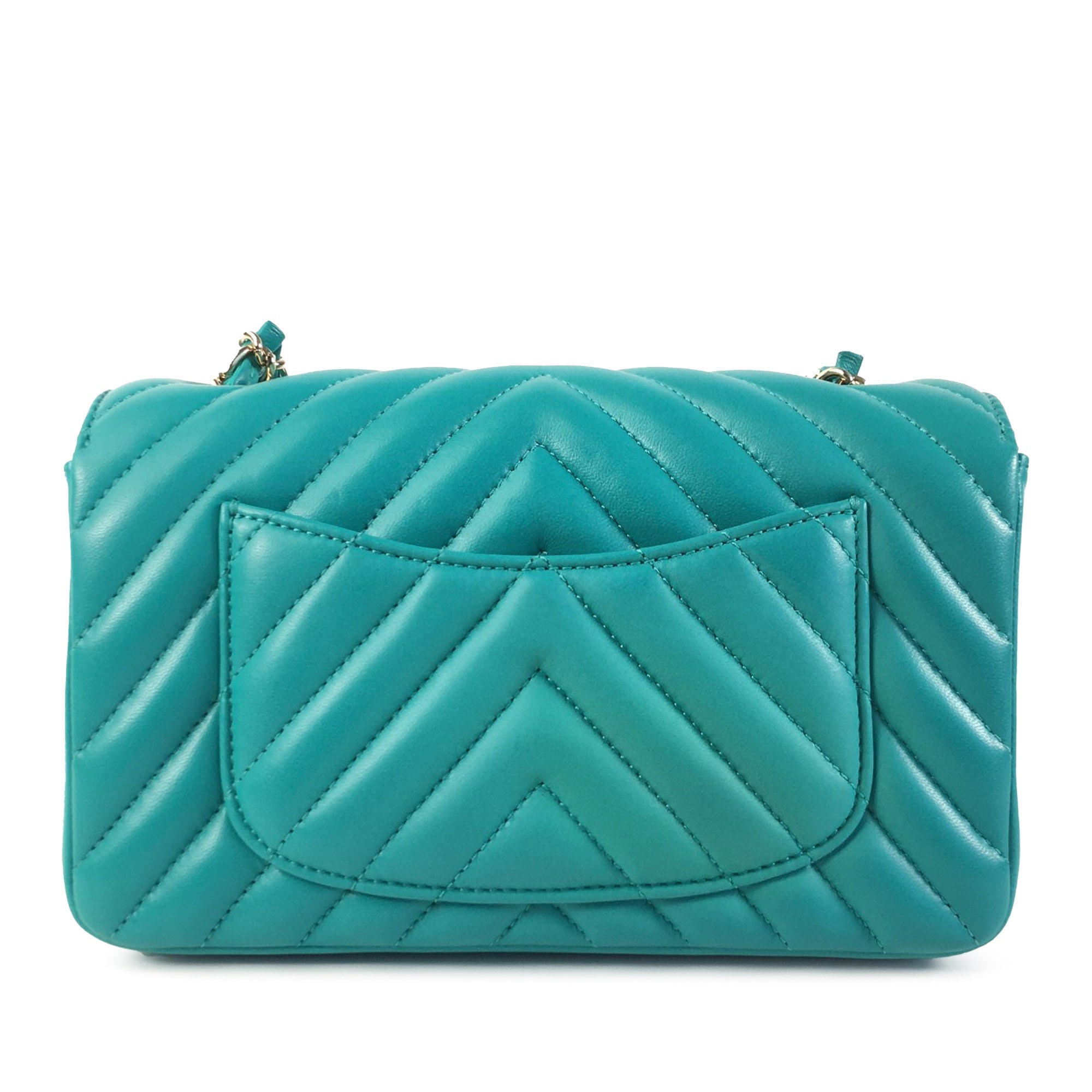 Chanel Mini Rectangular Chevron Lambskin Single Flap - The Boutique