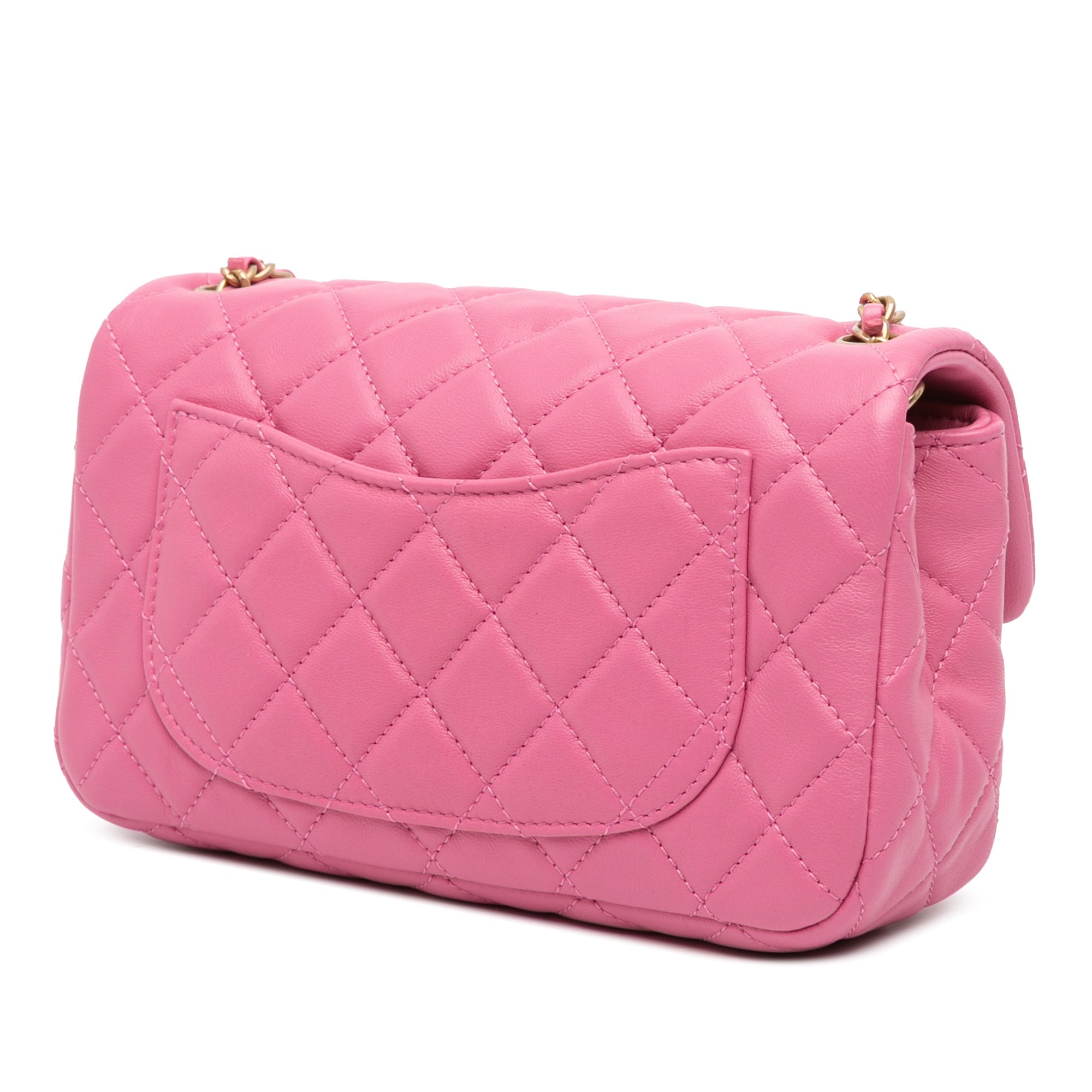 Chanel Mini Rectangular Classic Lambskin Pearl Crush Single Flap - The Boutique